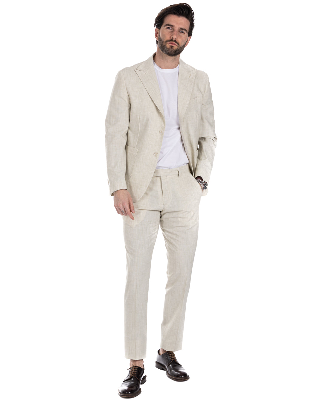 Lipari - green single-breasted suit