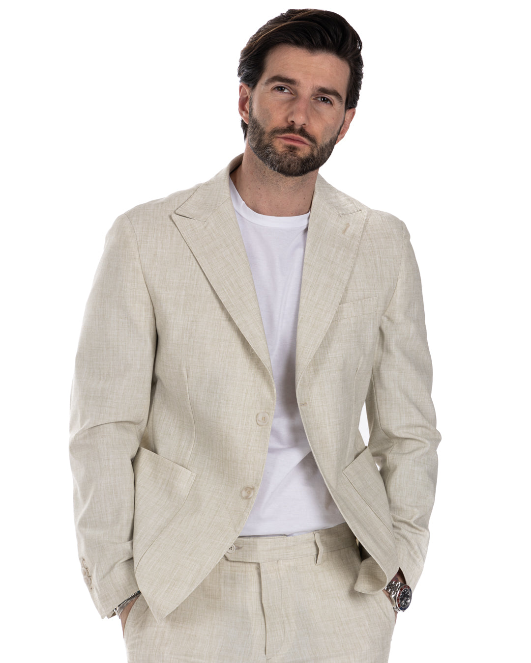Lipari - green single-breasted suit