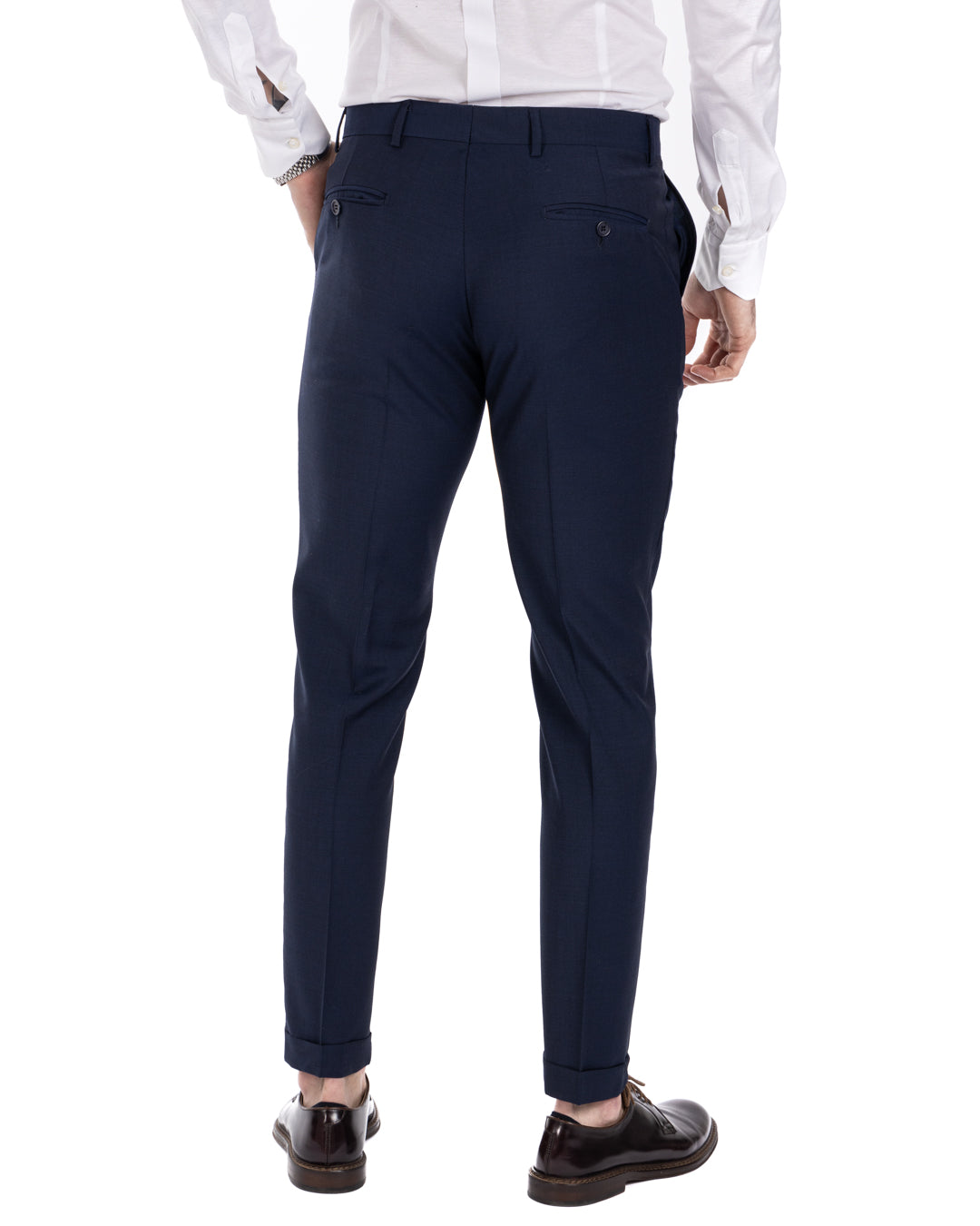 Naples - blue wool blend dress