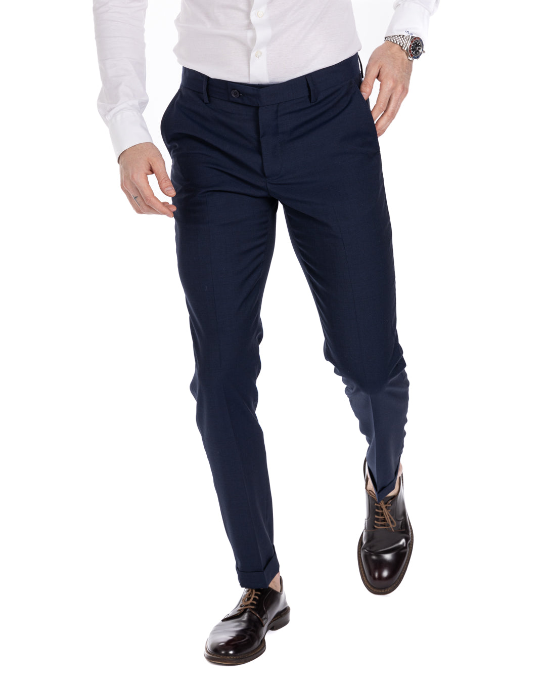 Naples - blue wool blend dress