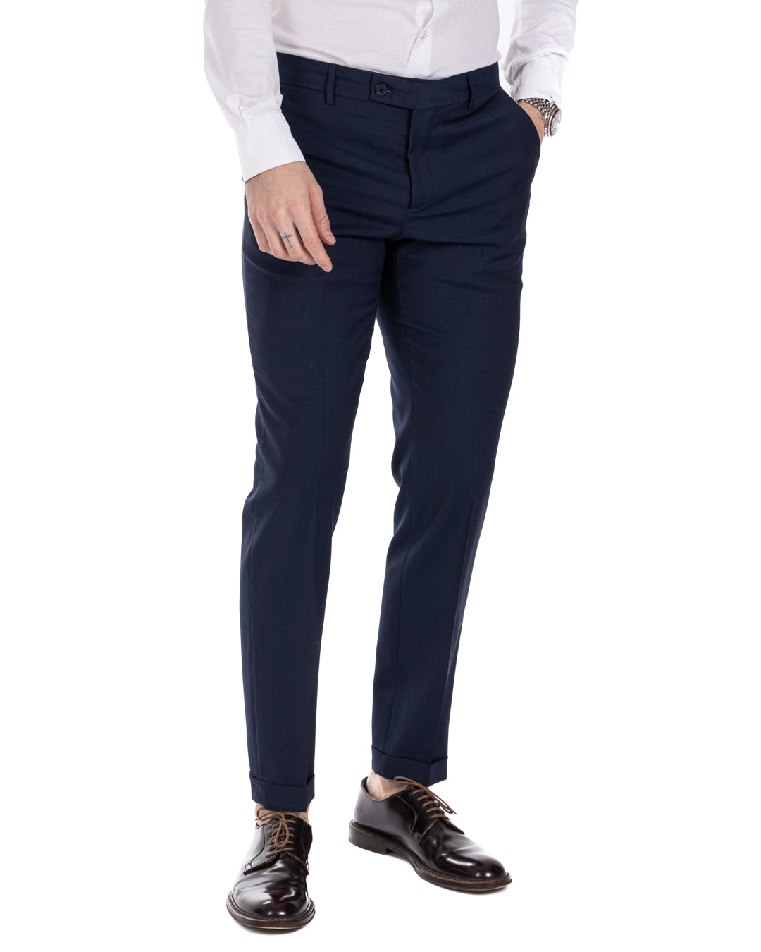 Naples - blue wool blend dress