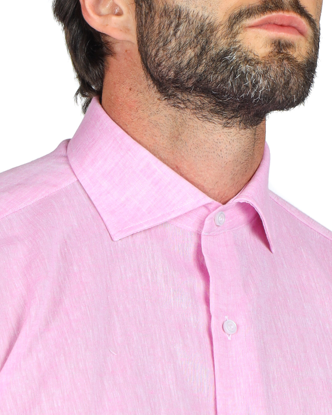 Praiano - Chemise classique en lin rose