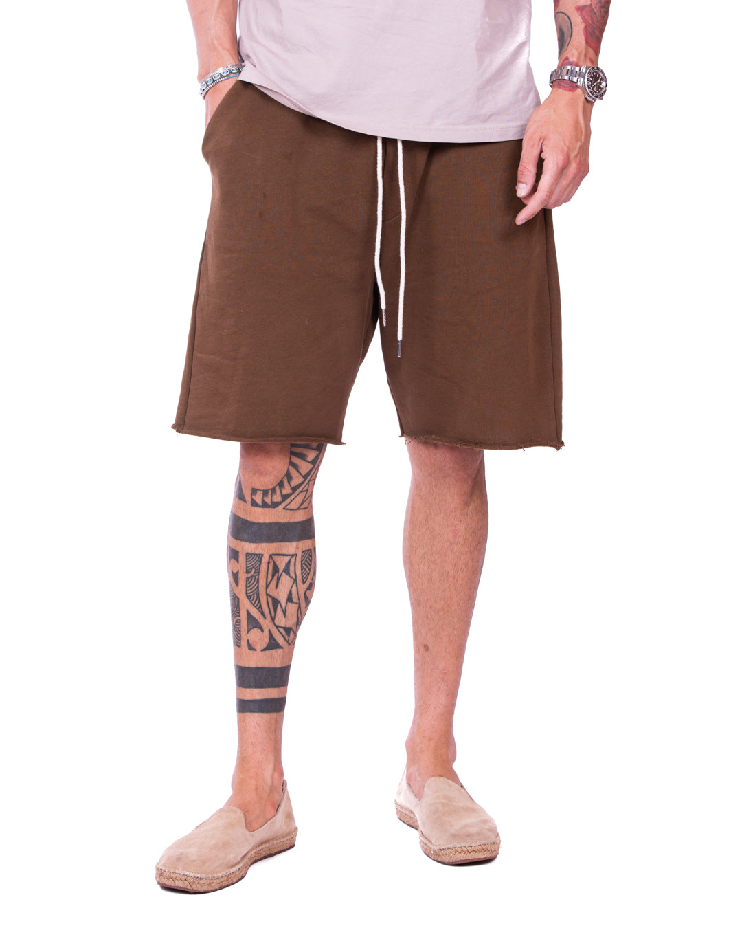 Mike - brown bermuda tracksuit