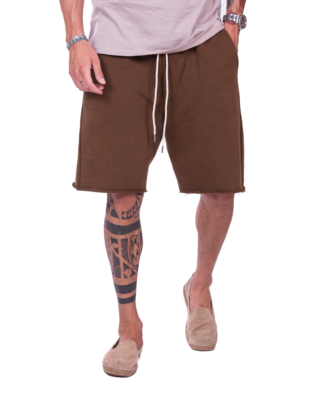 Mike - brown bermuda tracksuit