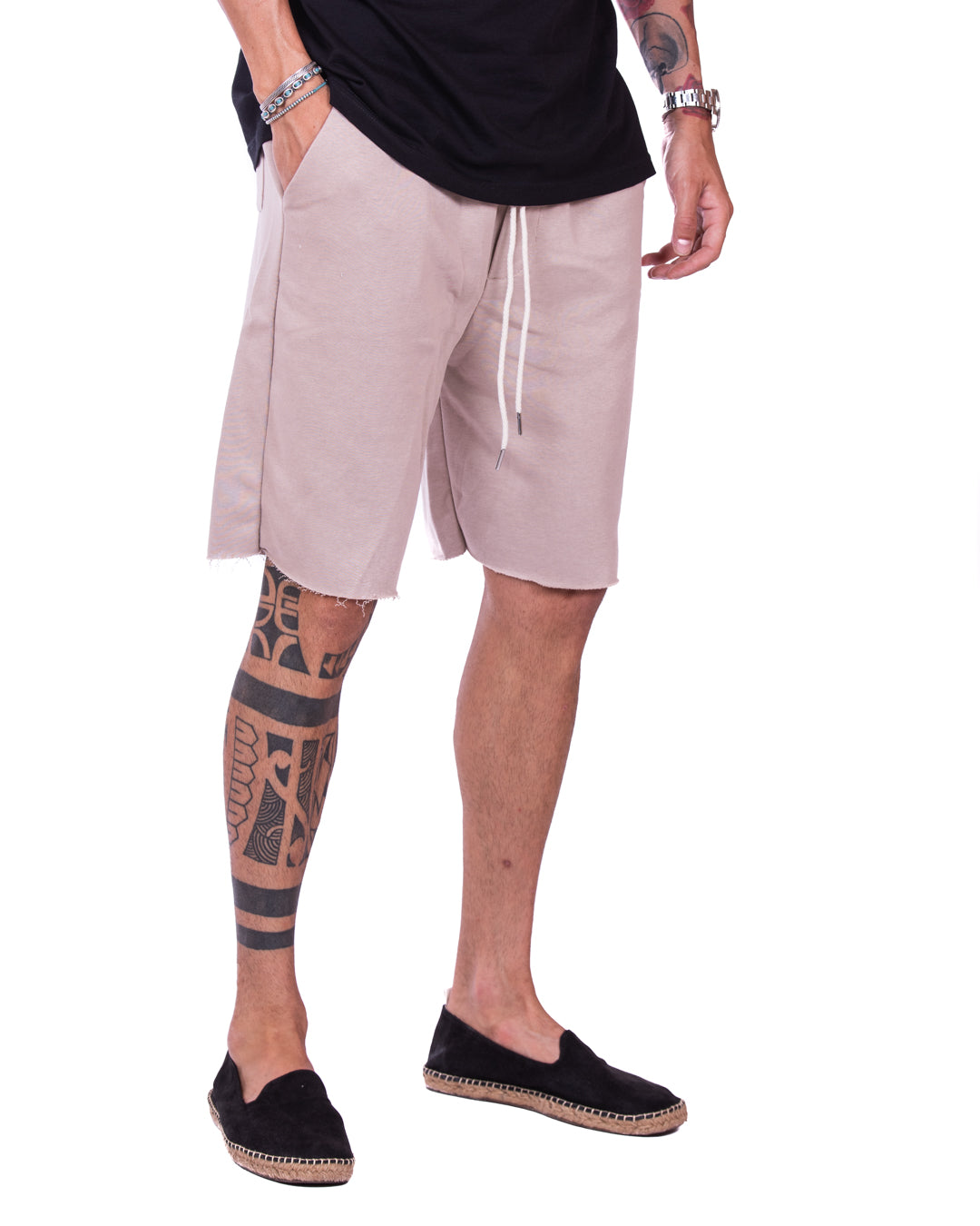 Mike - beige bermuda tracksuit