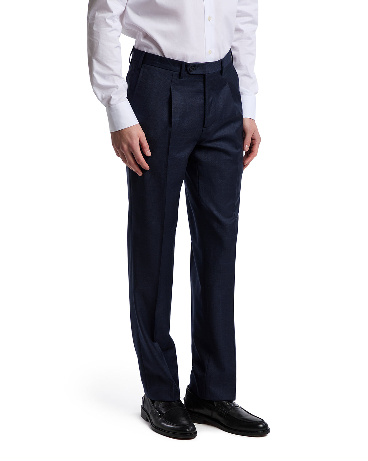 Blue Perennial Canonico wool plaid suit