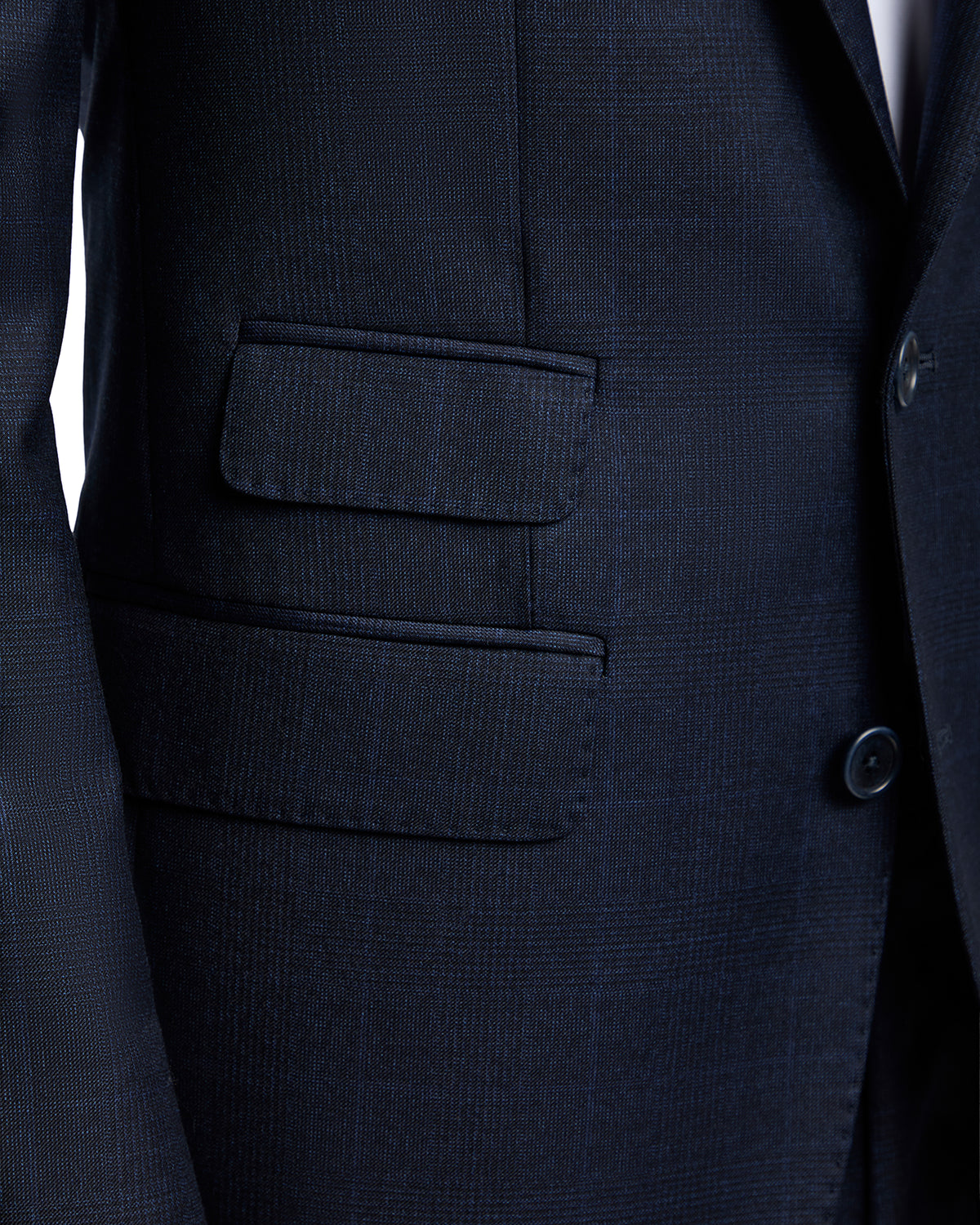 Blue Perennial Canonico wool plaid suit