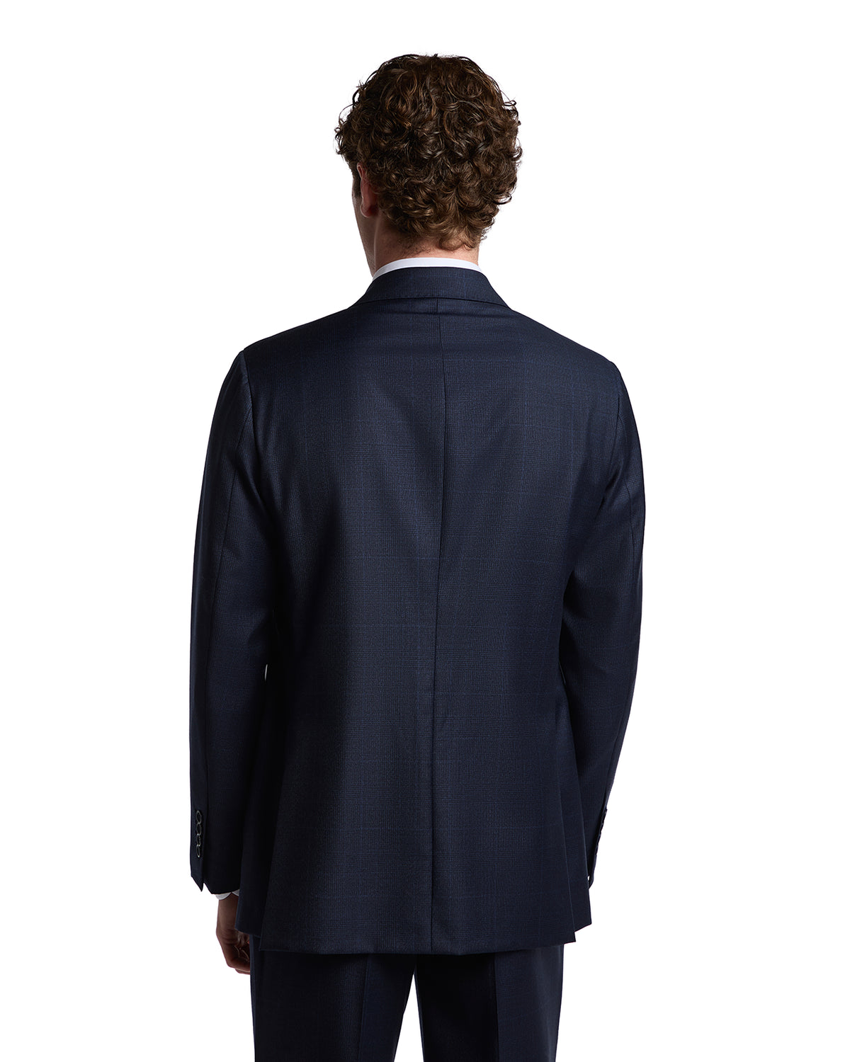 Blue Perennial Canonico wool plaid suit