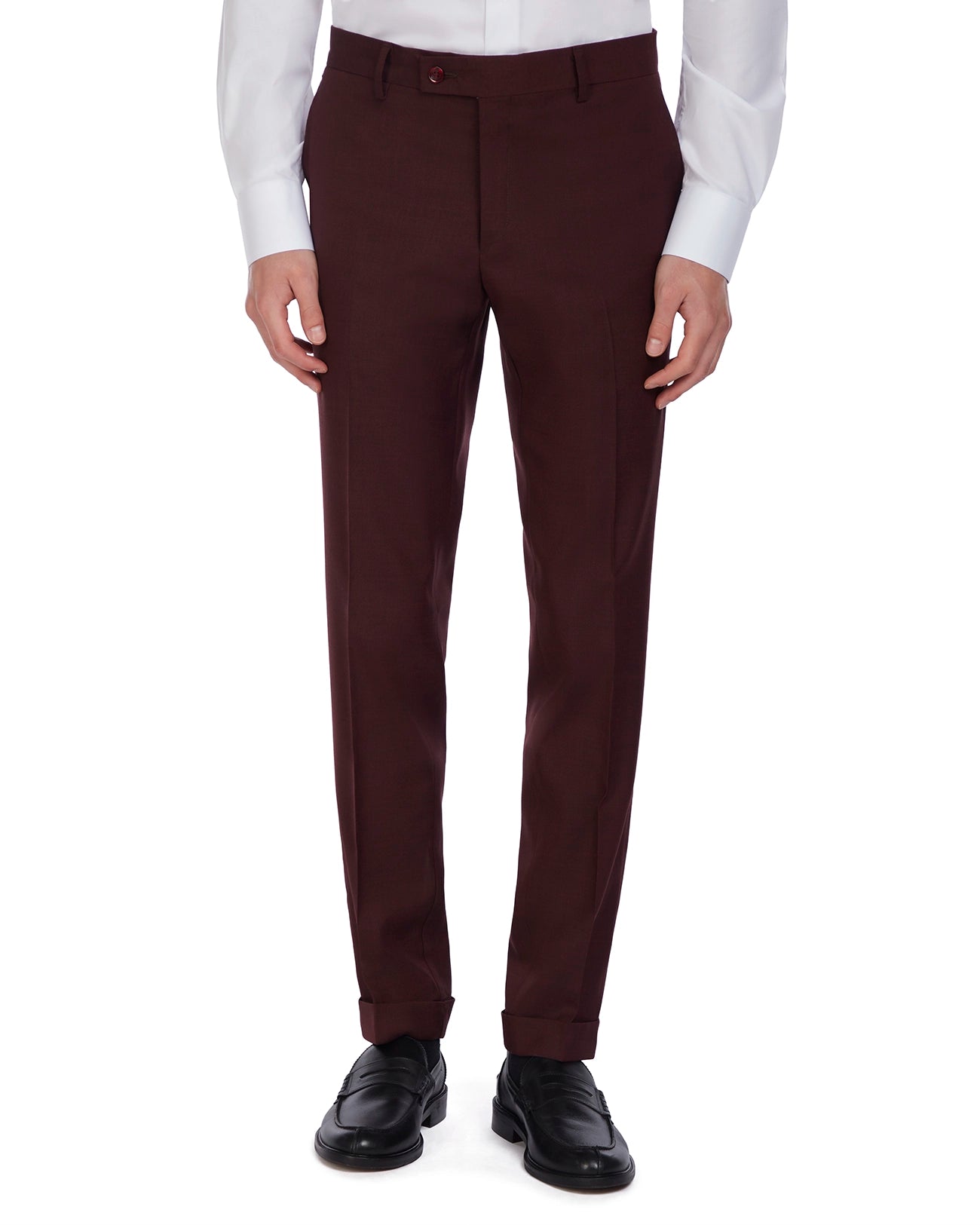 Sydney Bordeaux Pin-Striped Suit
