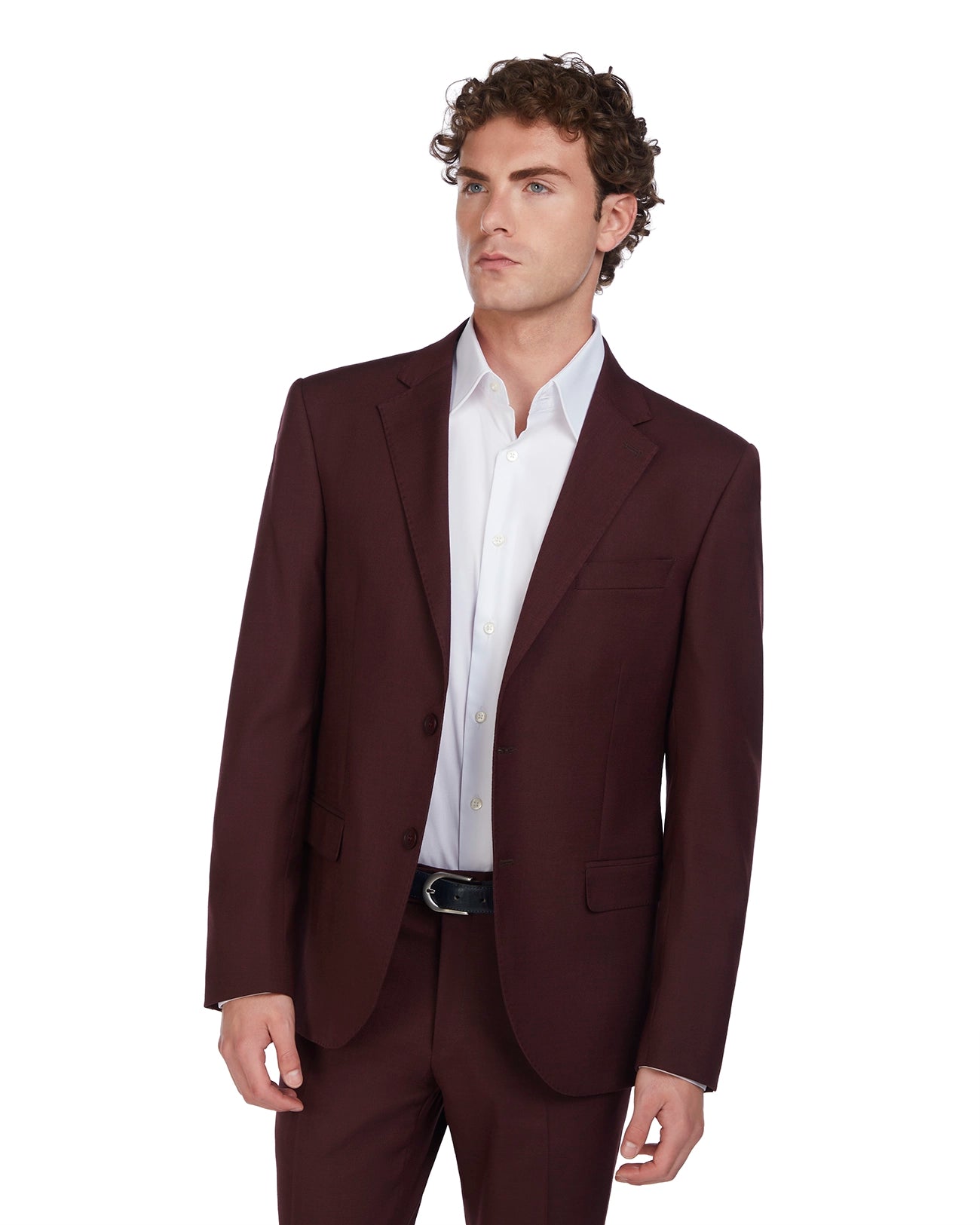 Sydney Bordeaux Pin-Striped Suit