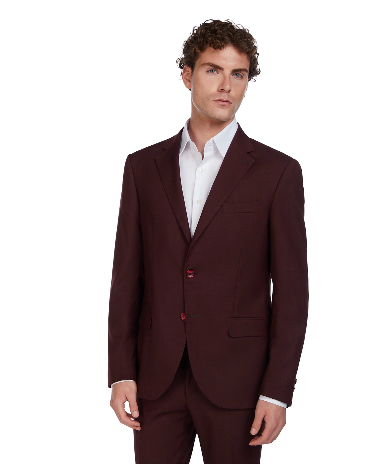 Sydney Bordeaux Pin-Striped Suit