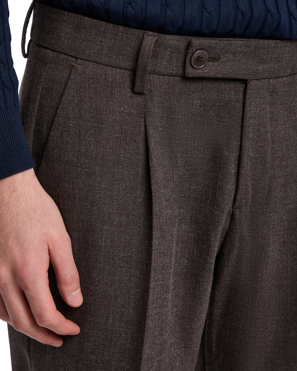 Pantalone Aka in flanella moro
