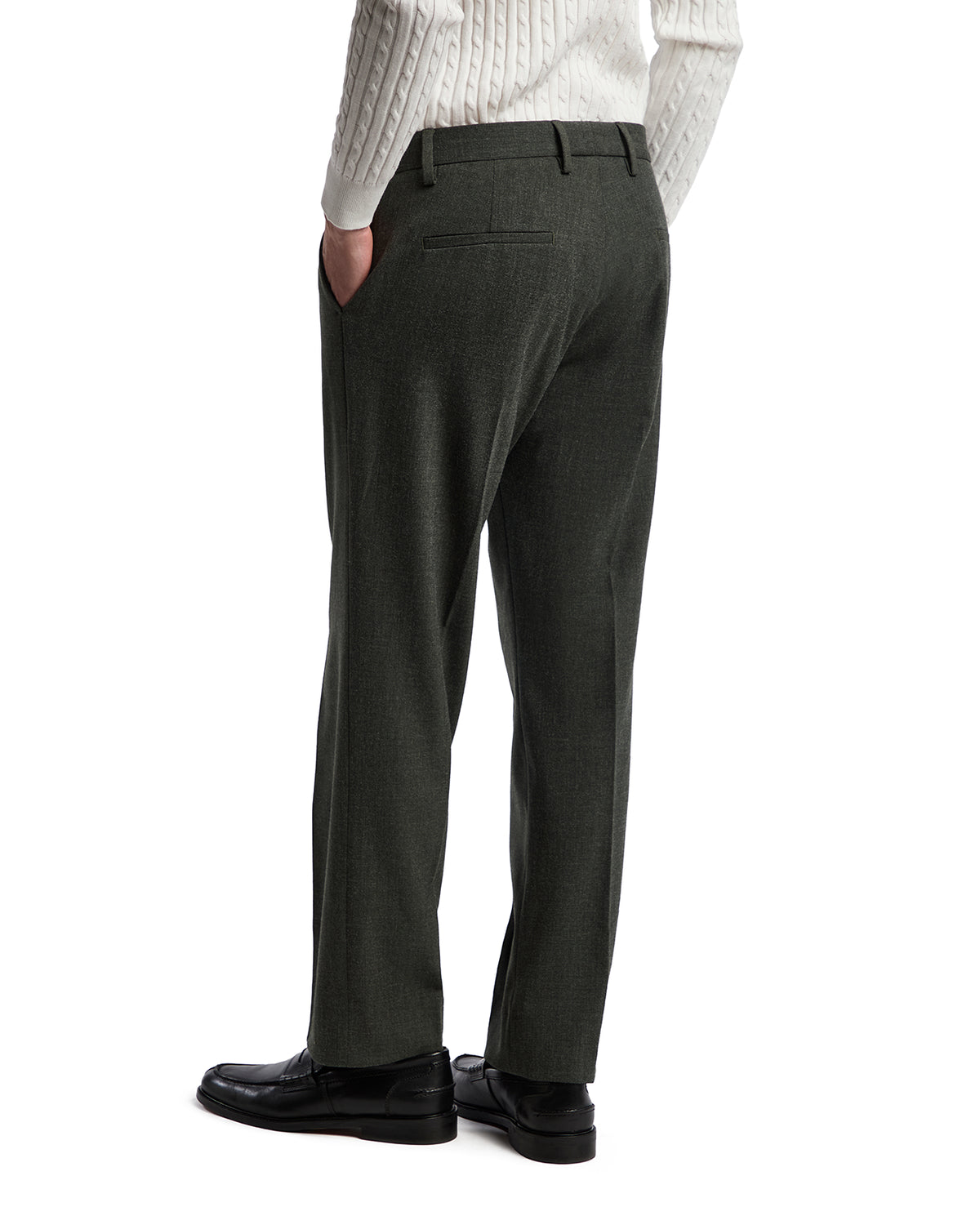Pantalone Aka  in flanella verde