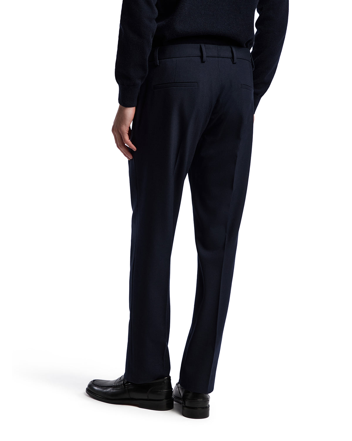 Pantalone Aka in flanella blu