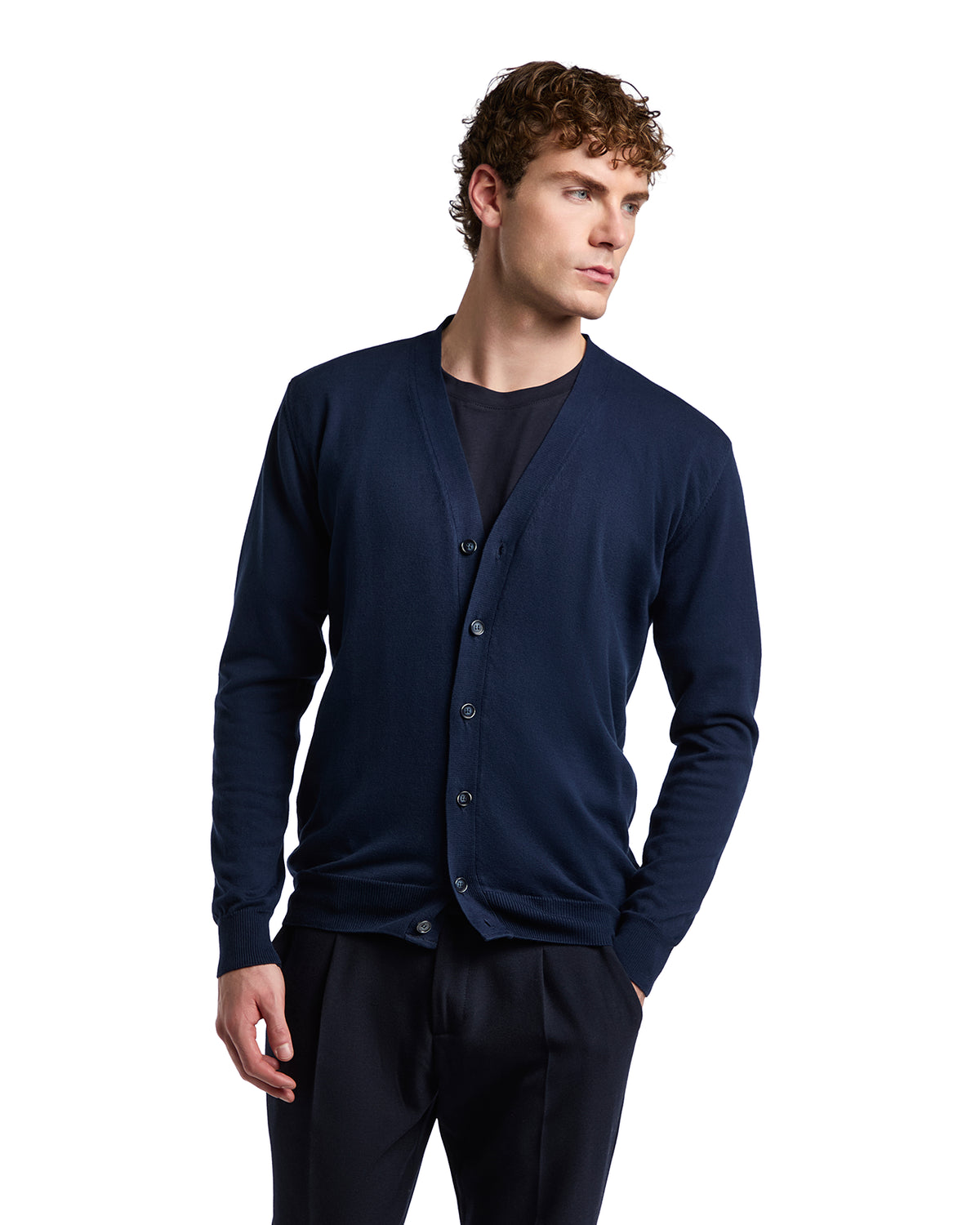 Alex blue cotton cardigan