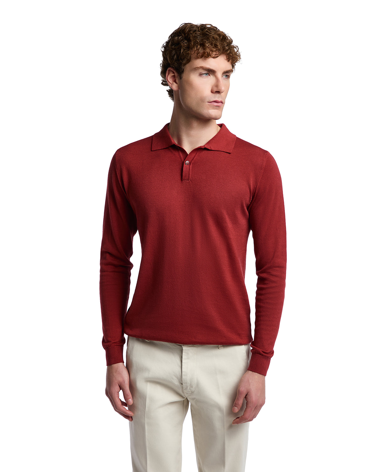 Polo Andrey in cotone bordeaux