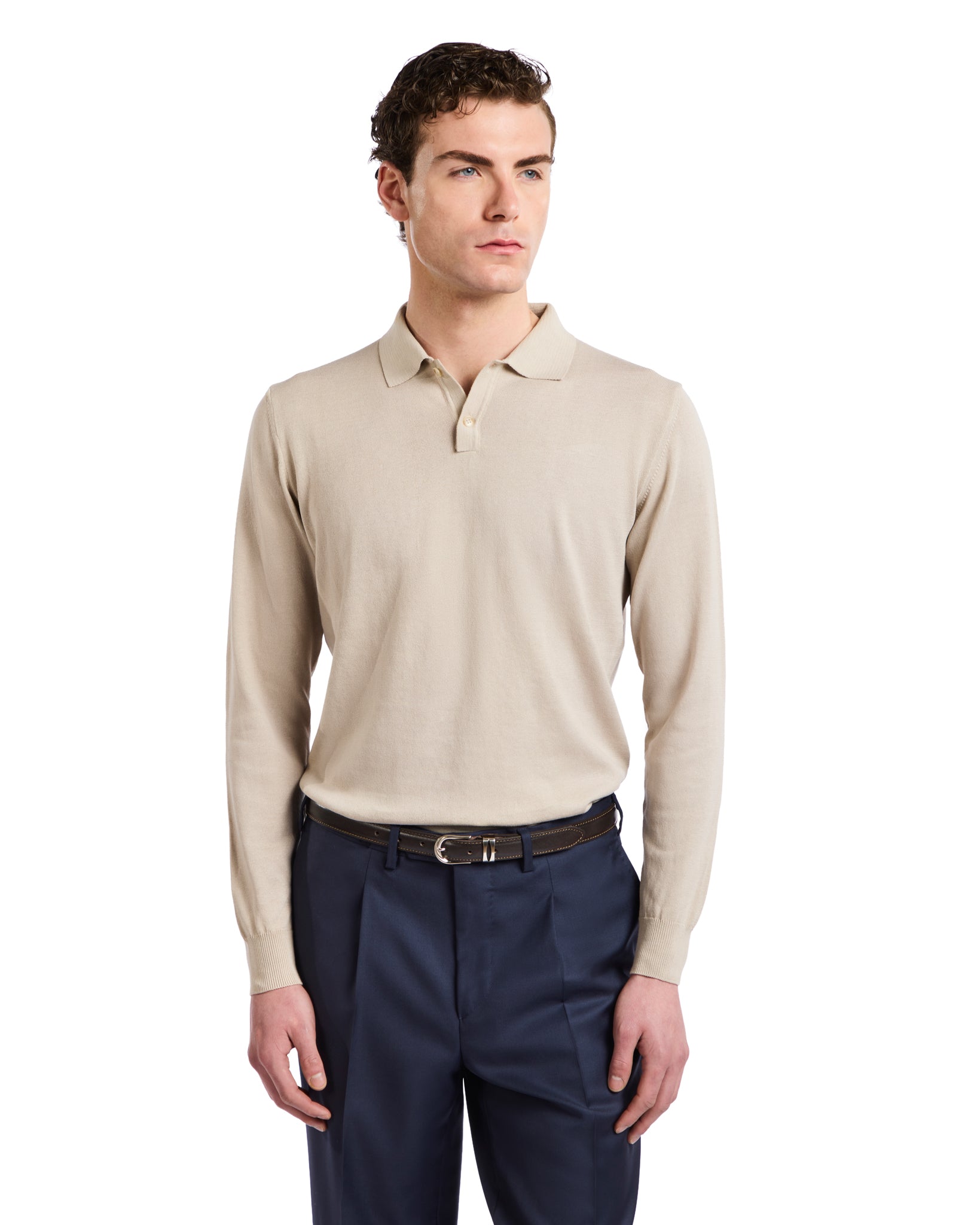 Polo Andrey en coton sable