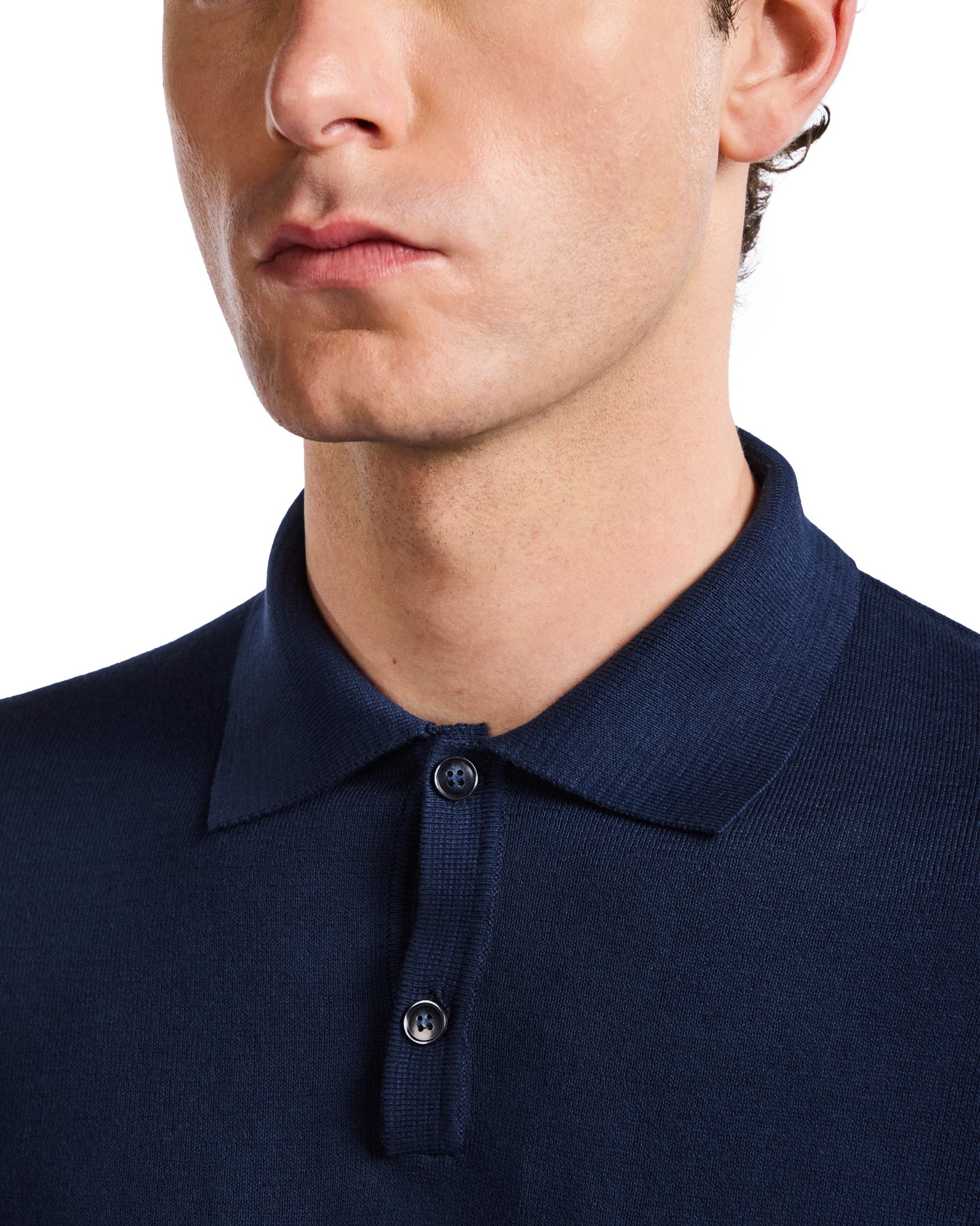 Polo en coton bleu Andrey