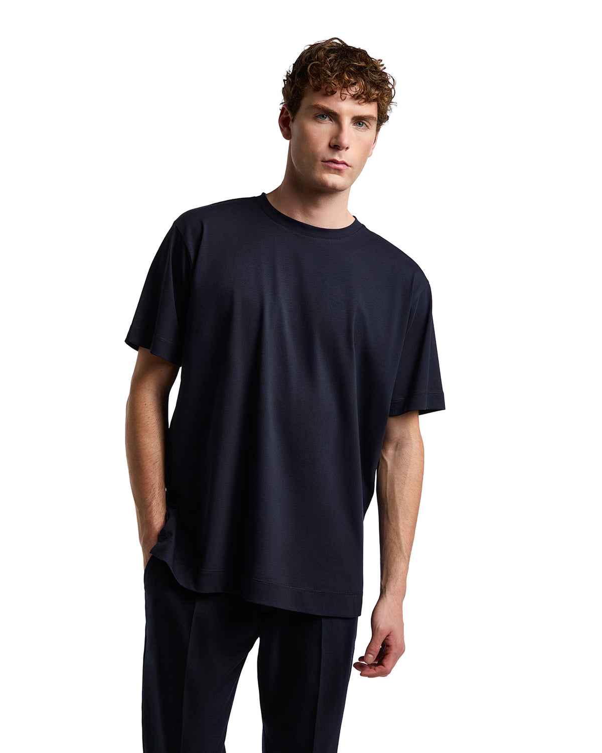 Bergen blue cotton T-shirt