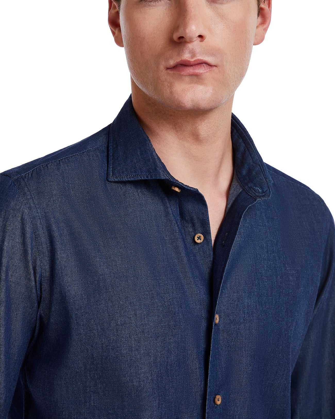 Mark zero wash denim shirt