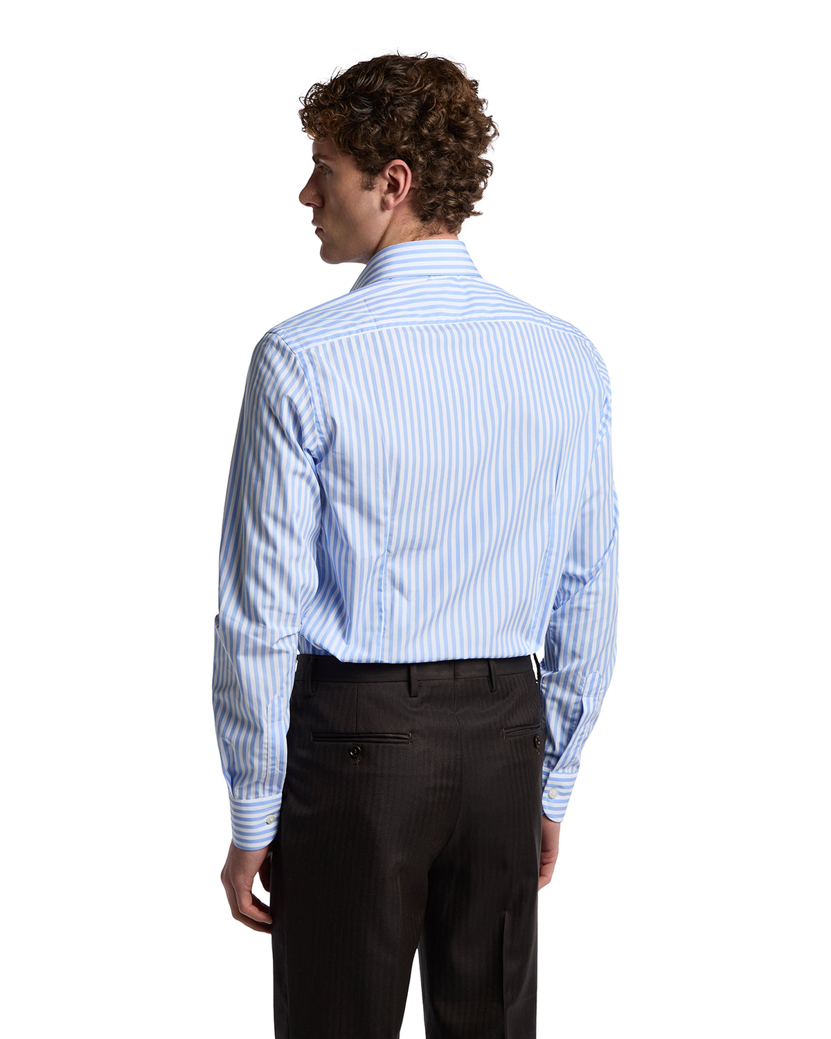 Vey light blue striped cotton shirt