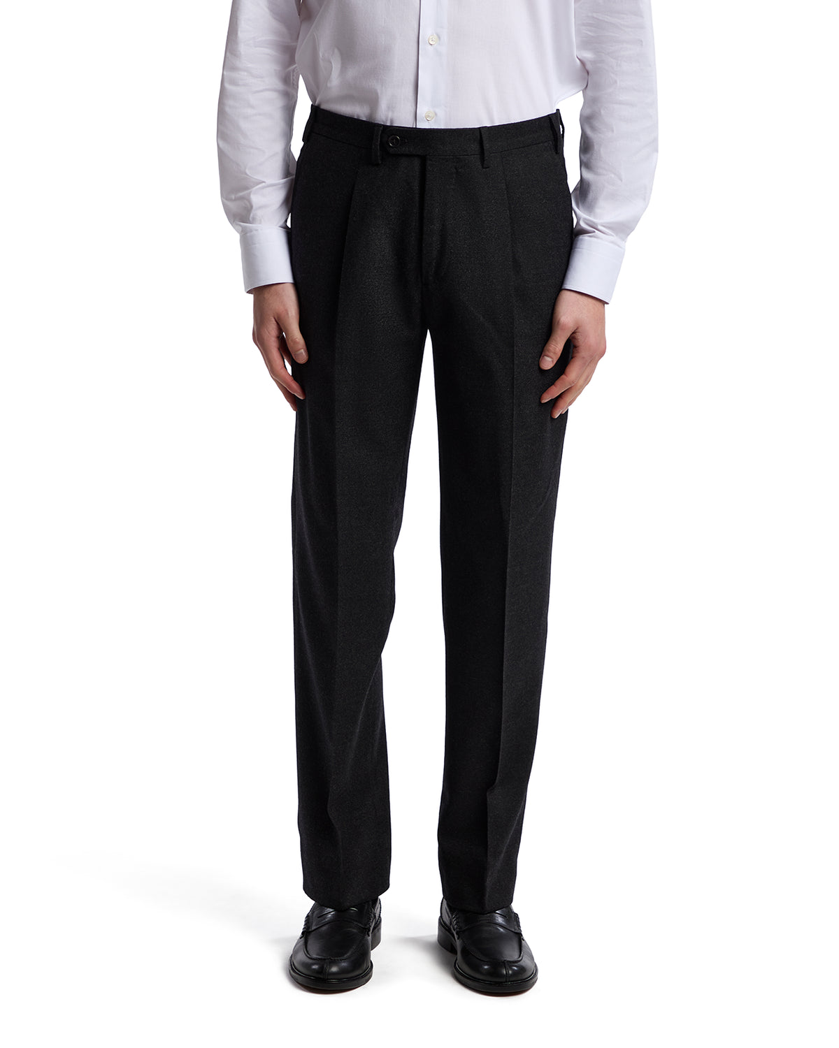Classic Rugby Drago flannel trousers in anthracite