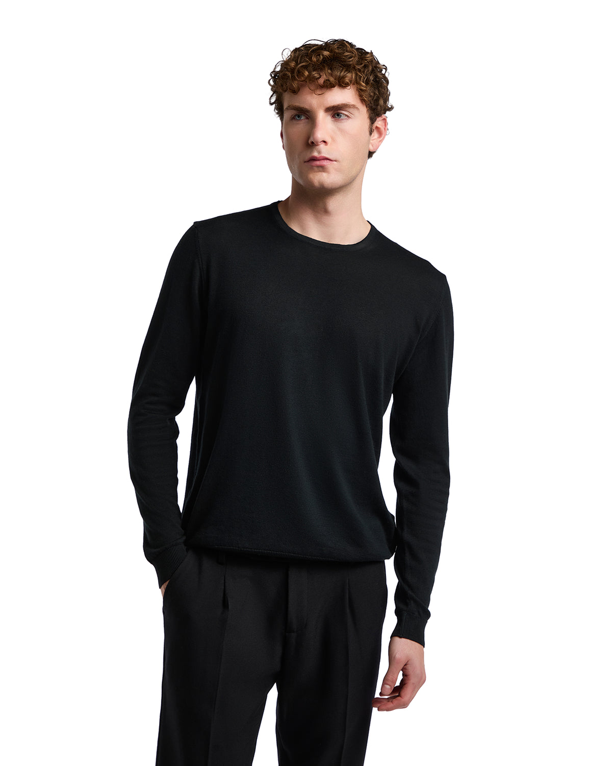 Daniil black cotton sweater