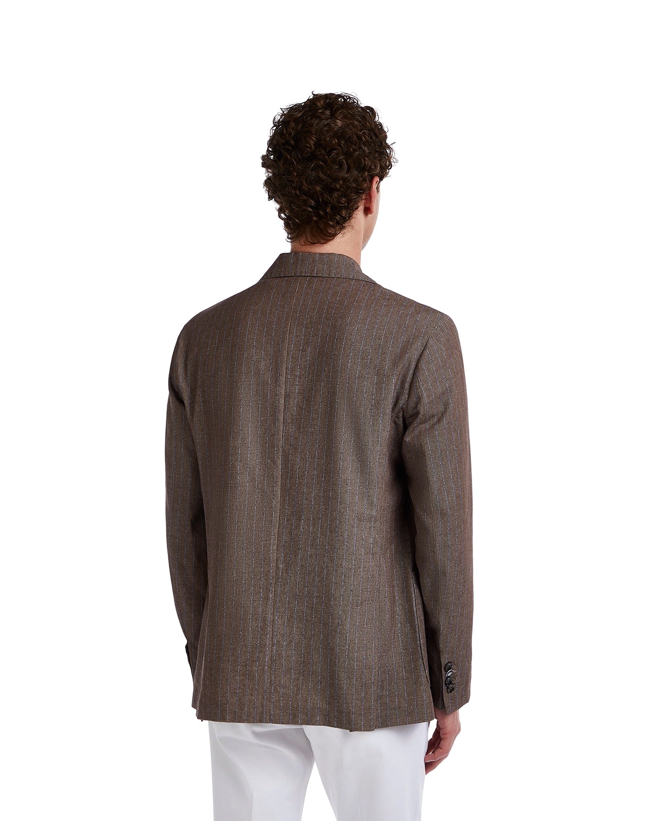 Giacca Vernazza gessata beige