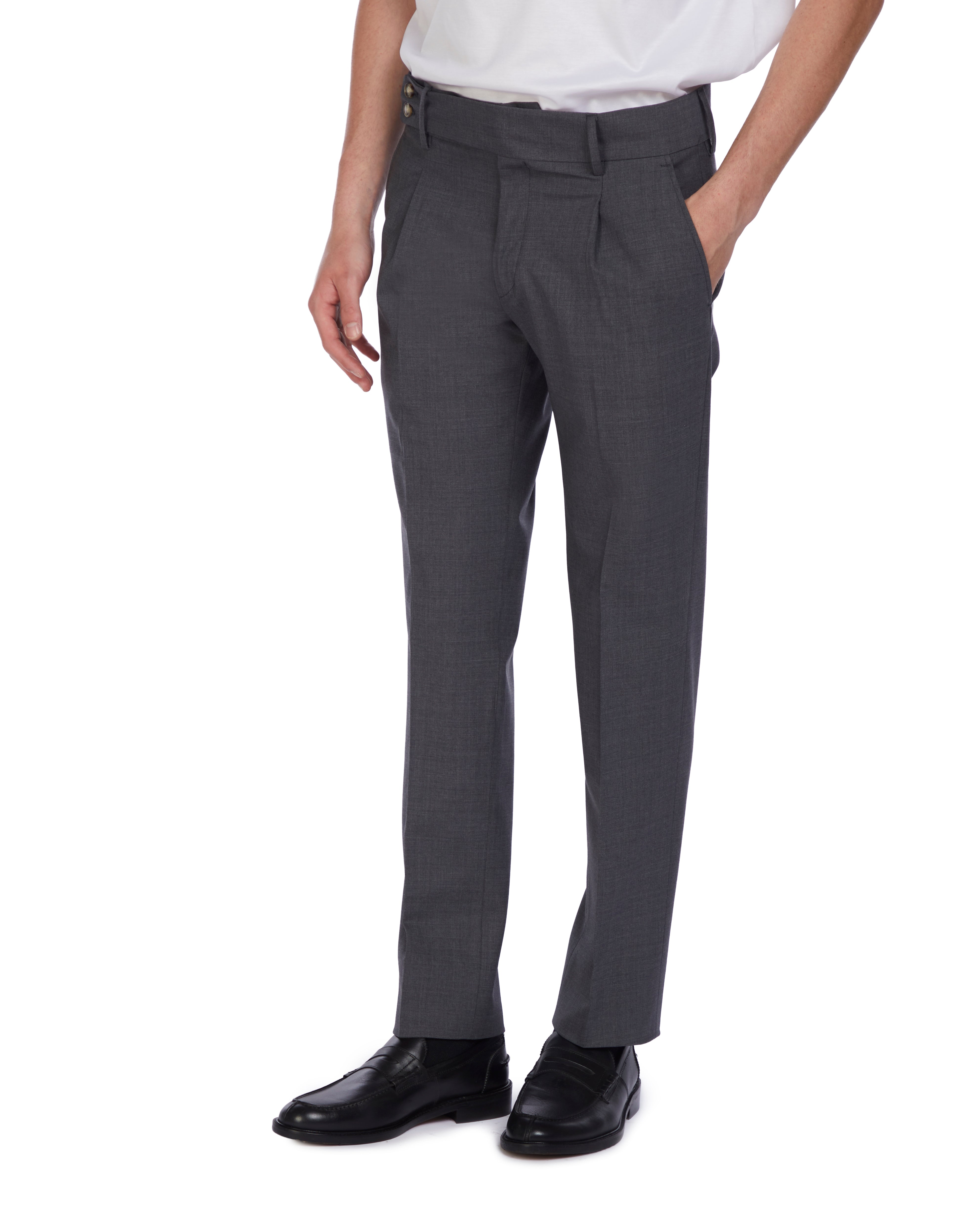 Pantalone Harlem in lana antracite