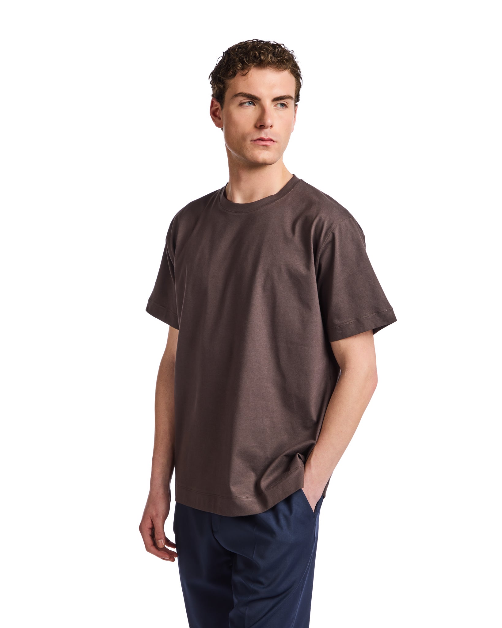 Camiseta Bergen de algodón marrón