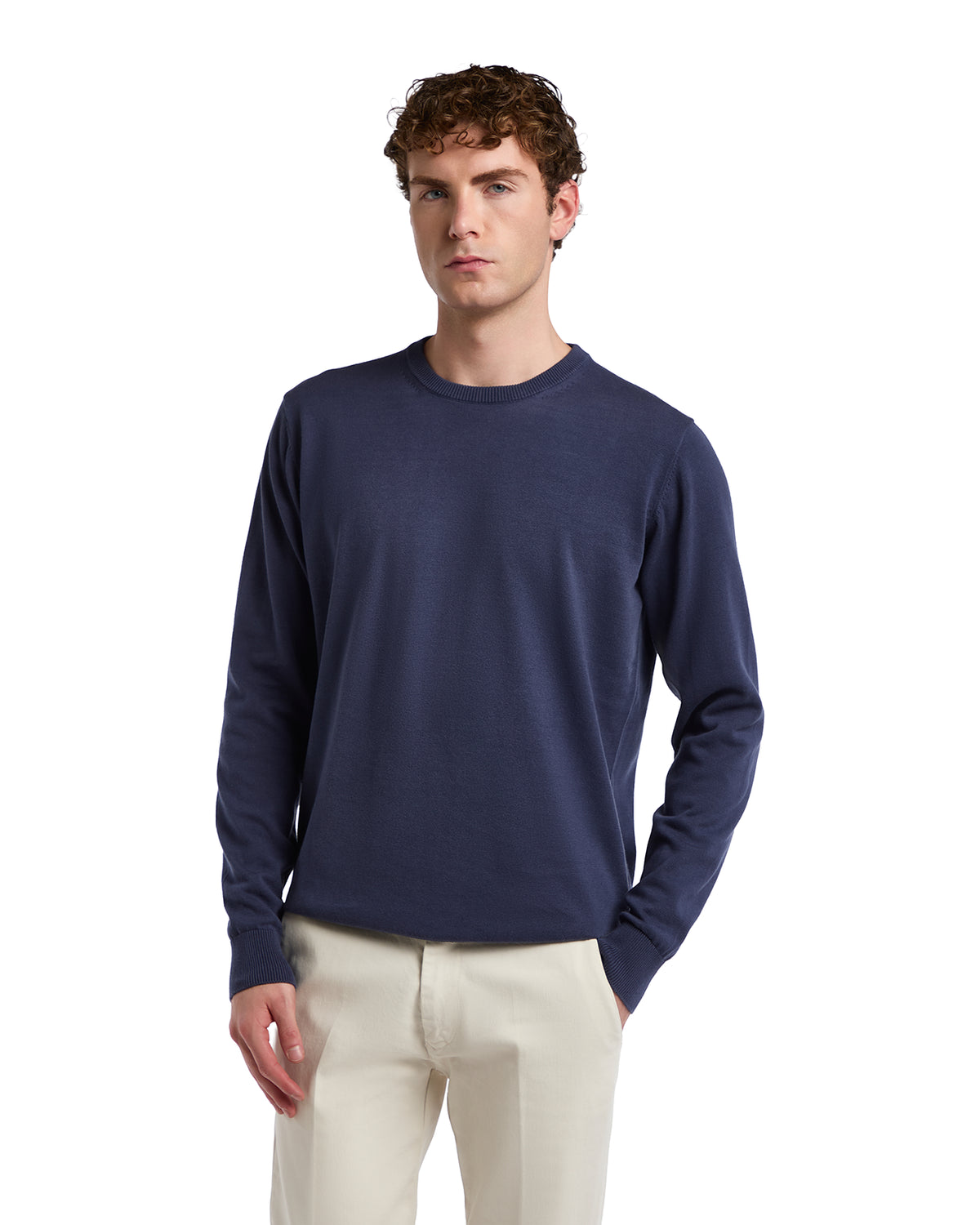 Maglioncino Ugo in cotone bluette