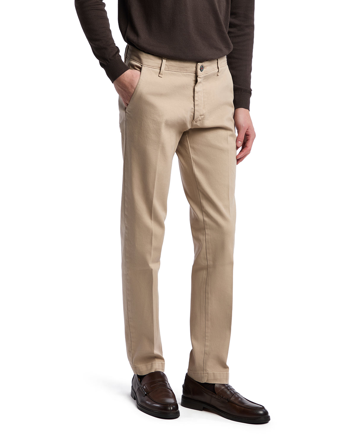Jack trousers in beige textured cotton