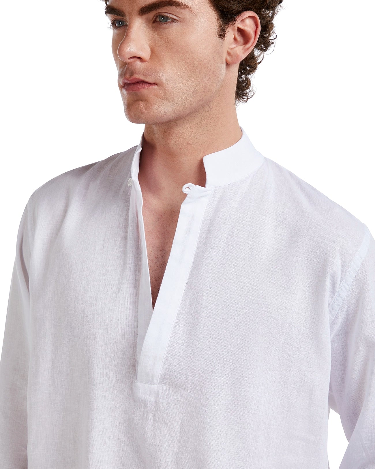 Waikiki white linen and cotton shirt