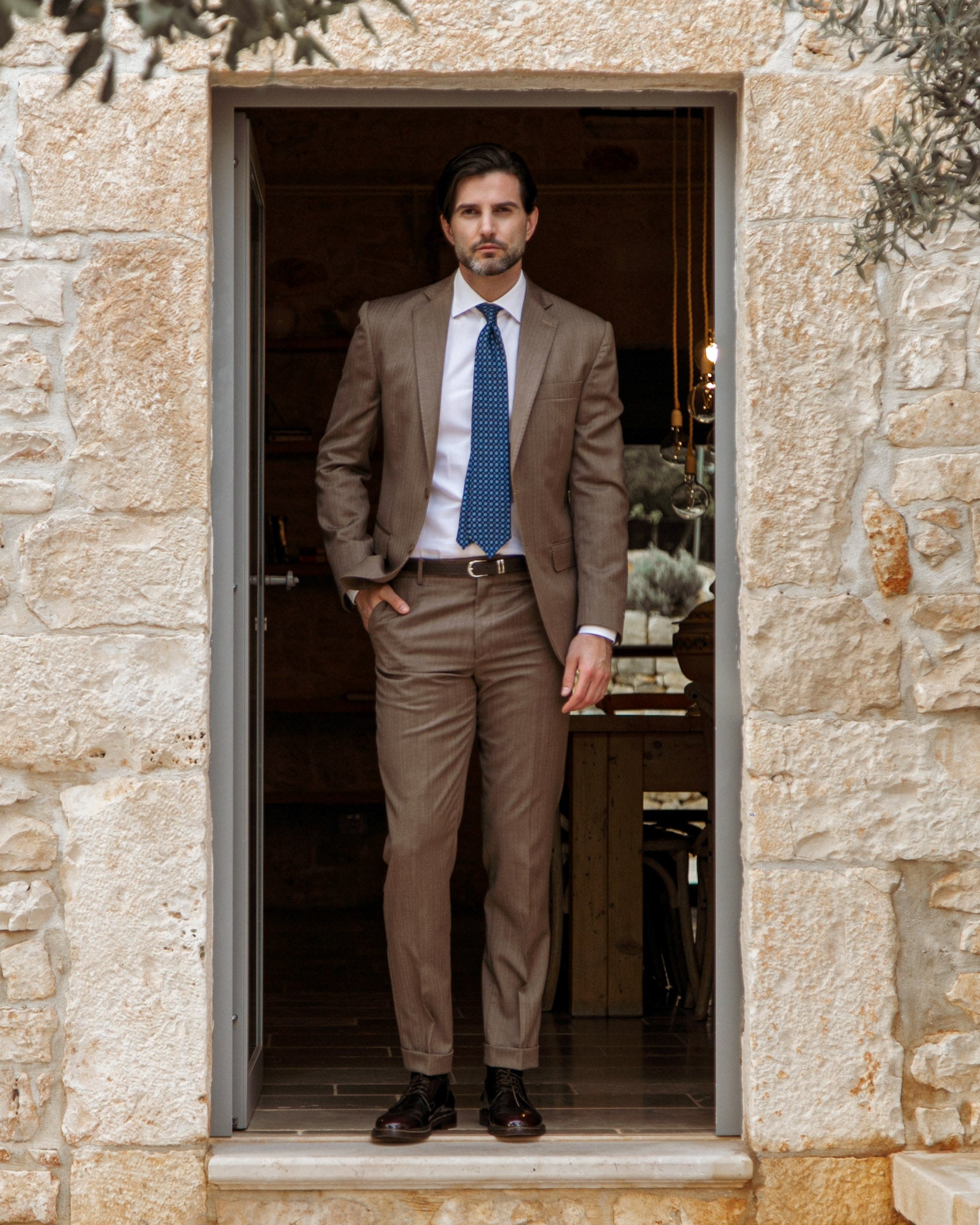 Abito monopetto spinato moro - Vitale Barberis Canonico