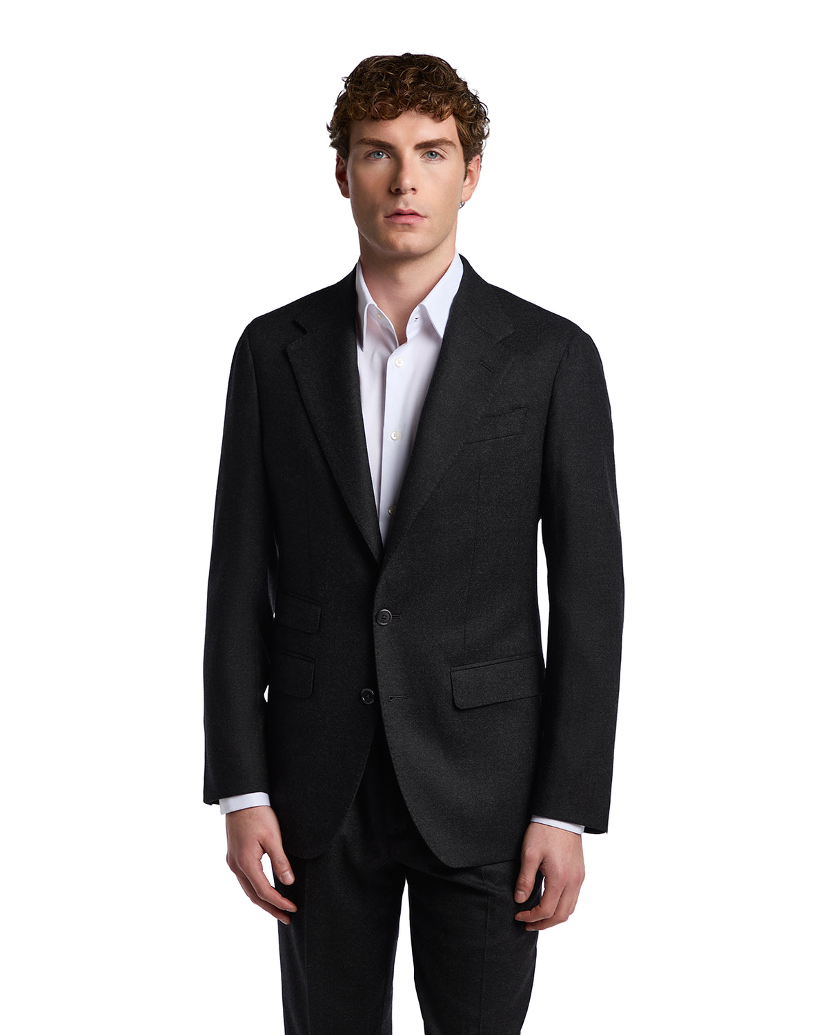 Milano charcoal Drago flannel rugby jacket