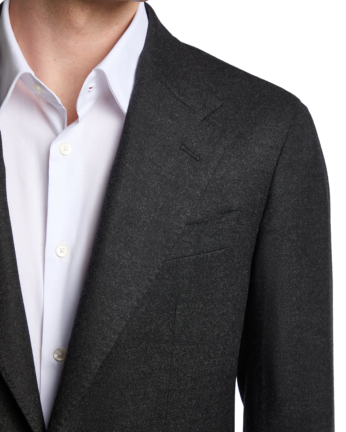 Milano-Jacke aus anthrazitgrauem Drago-Rugby-Flanell