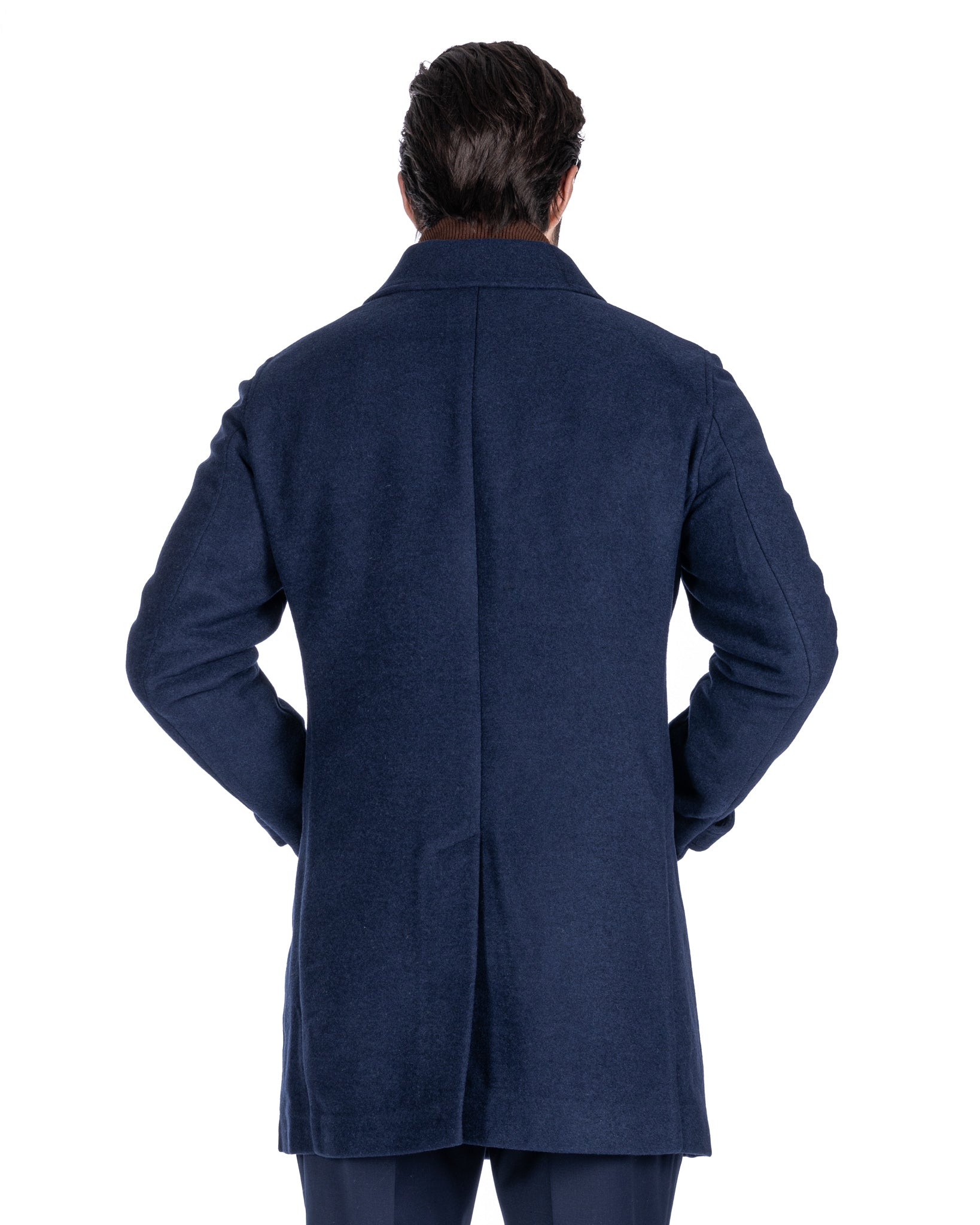 Jean - cappotto monopetto blu