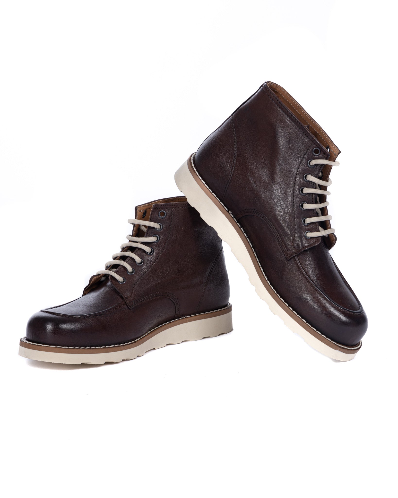 Moon - dark brown leather boot