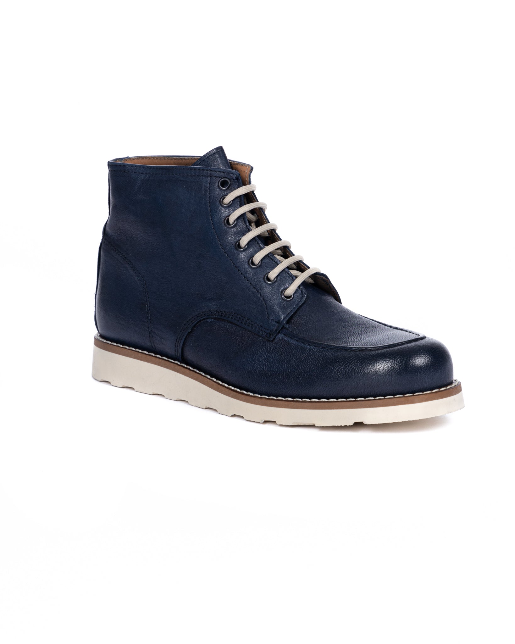 Moon - blue leather boot