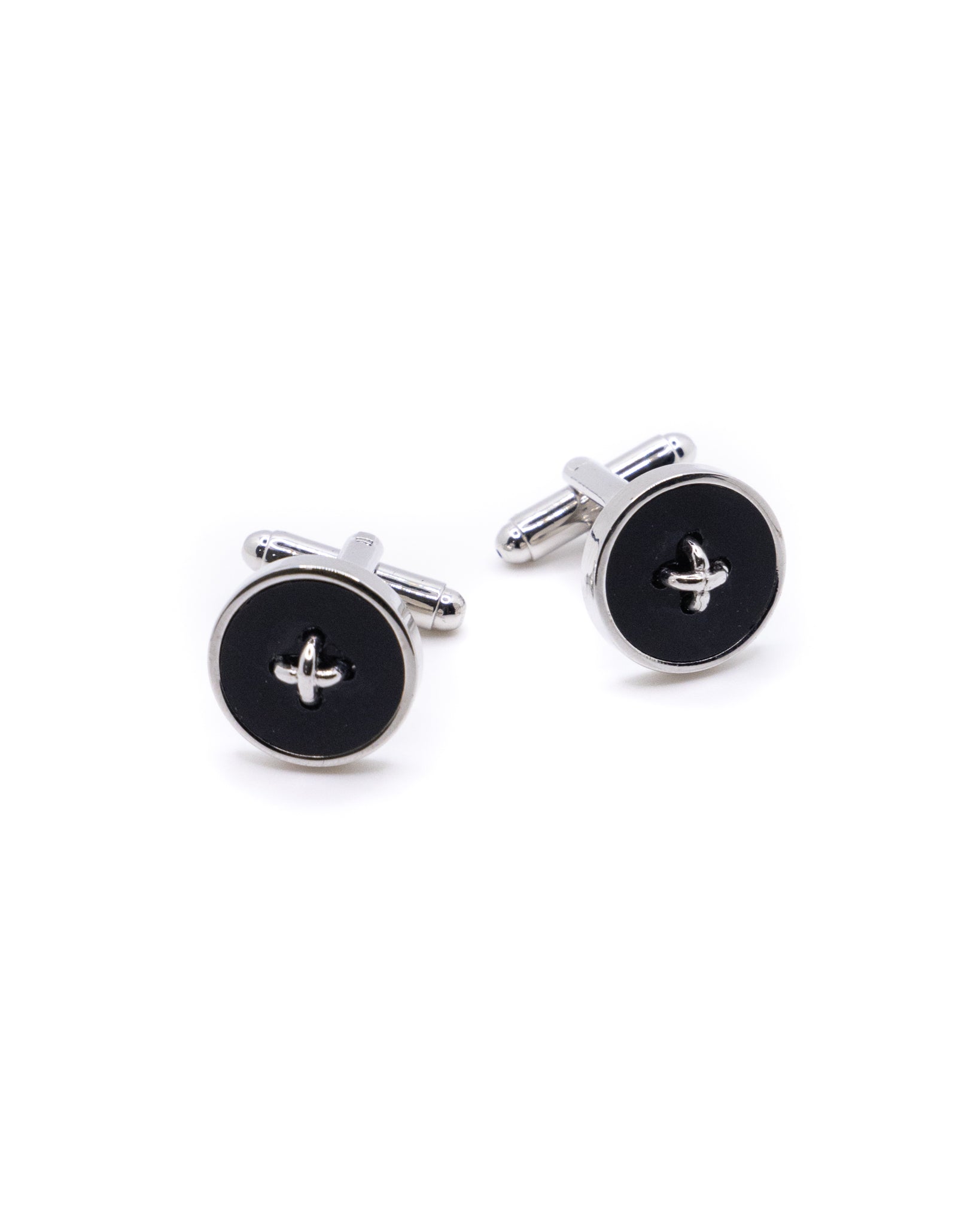 Torelli - silver and black cufflinks