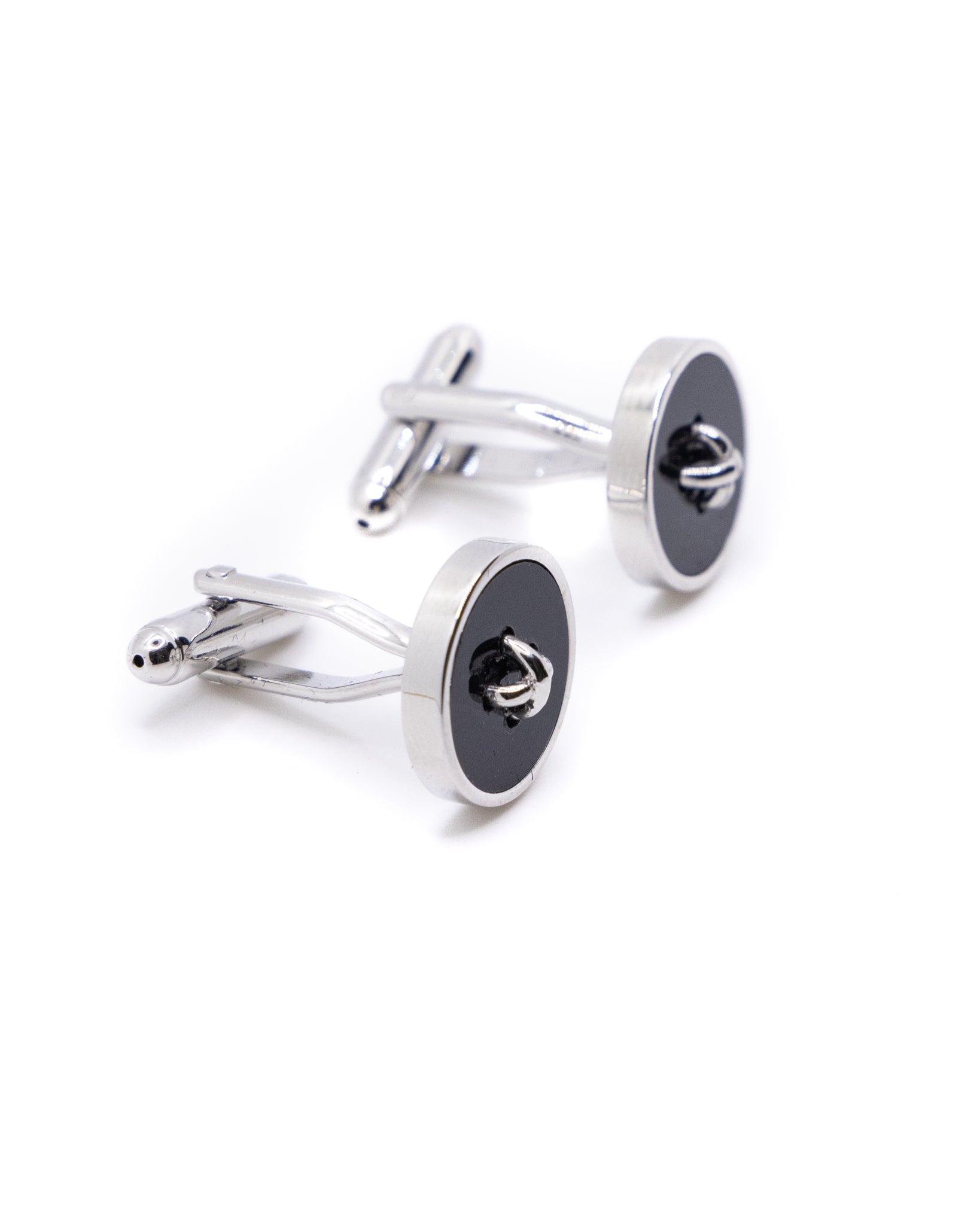 Torelli - silver and black cufflinks