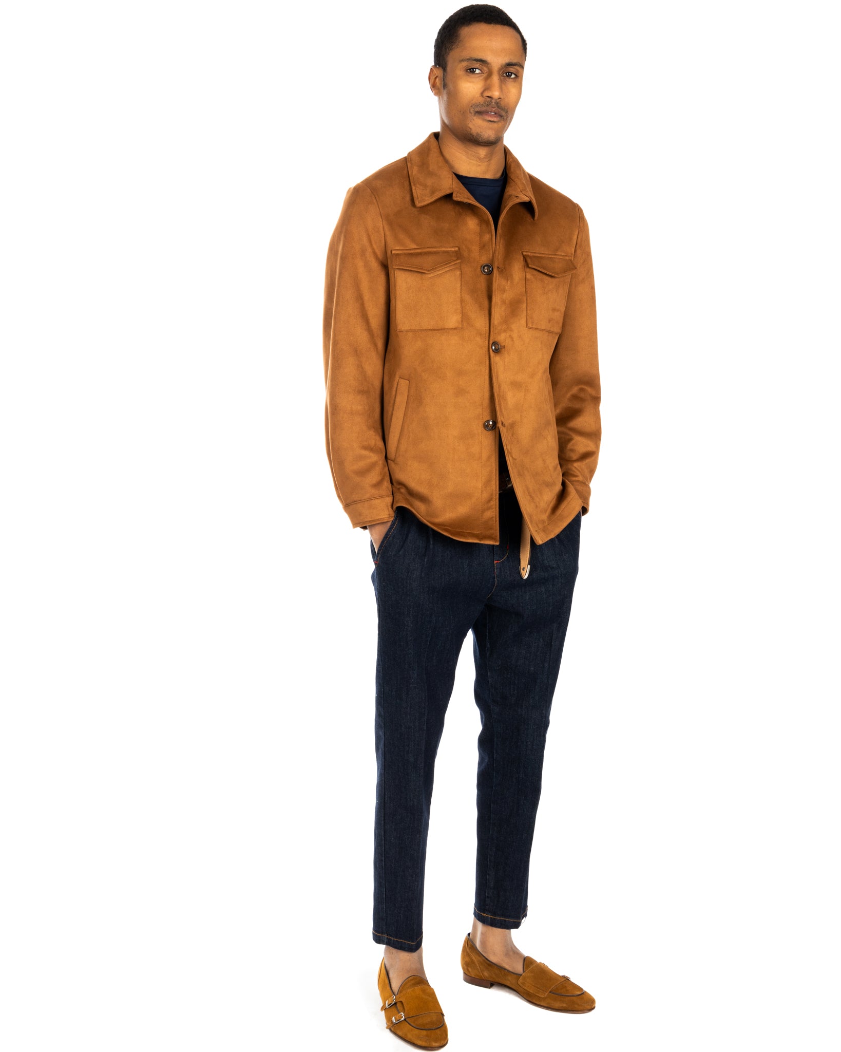 Meridion - veste en daim camel