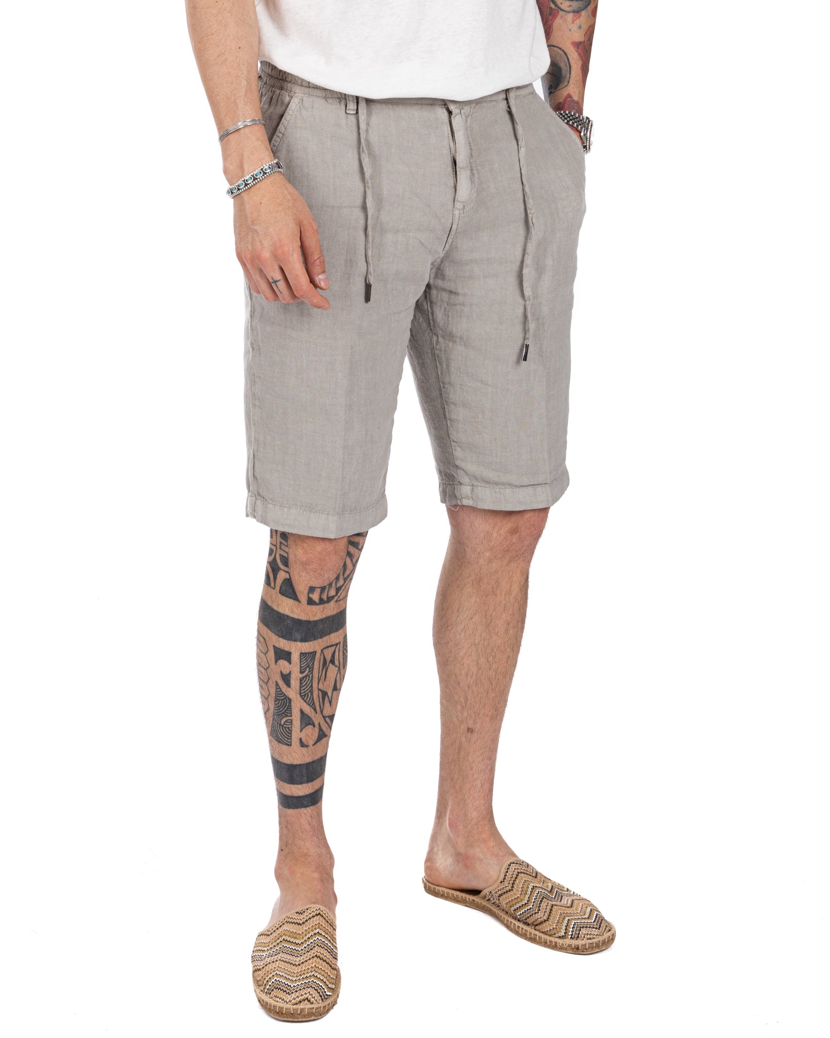 Saint Martin - Bermuda shorts in pure linen