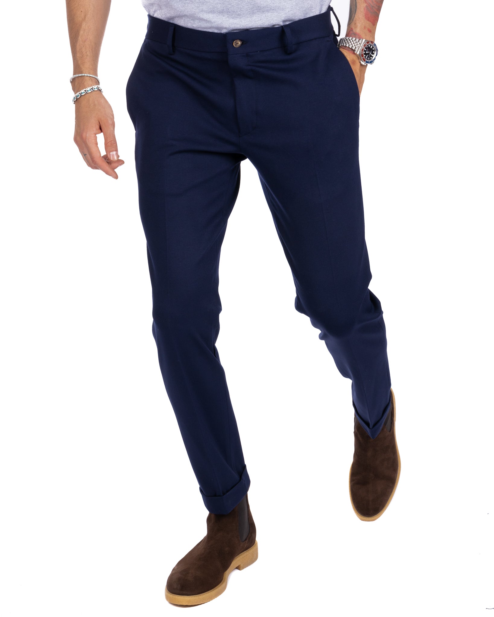 Mustang - blue basic trousers