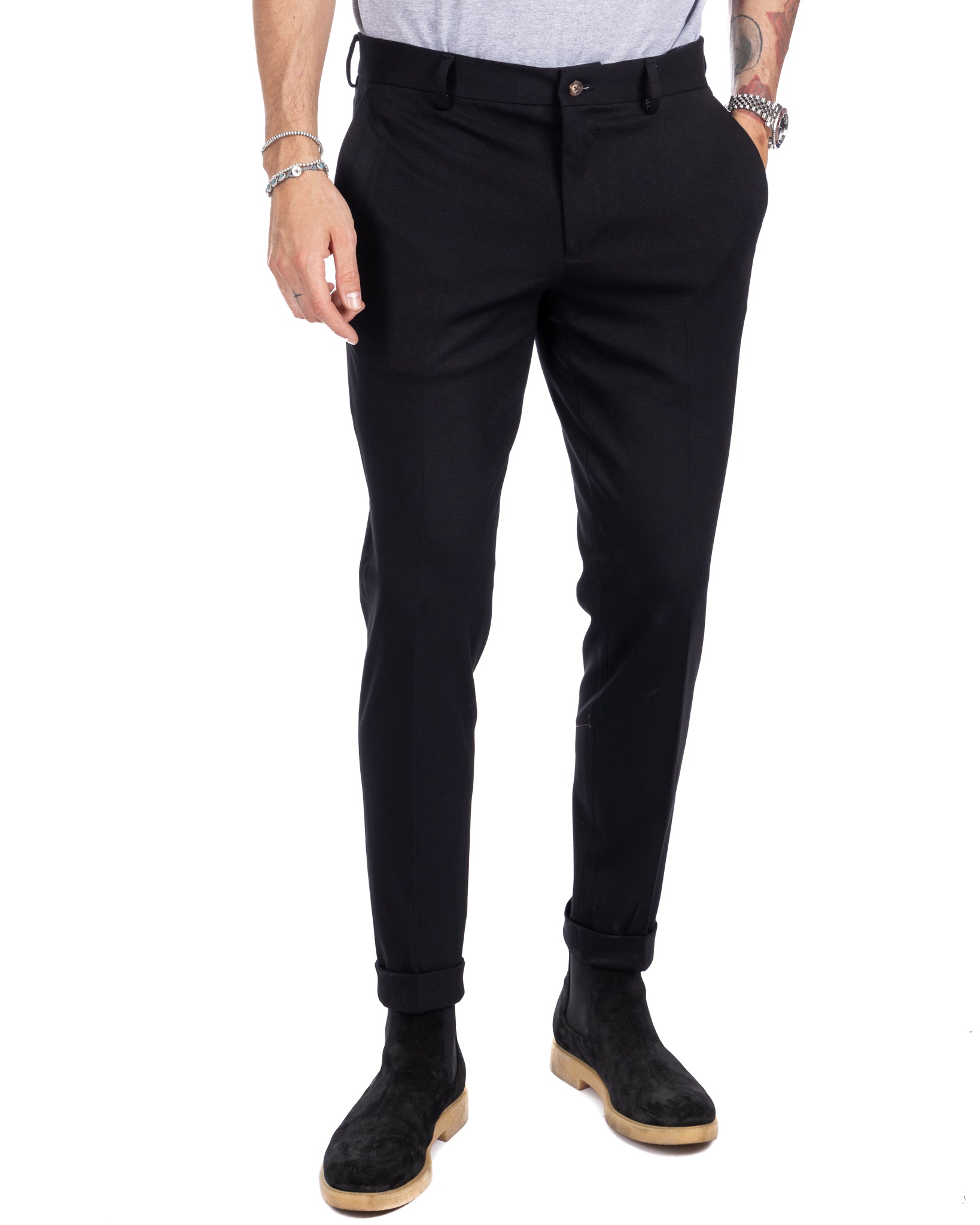 Mustang - black basic trousers