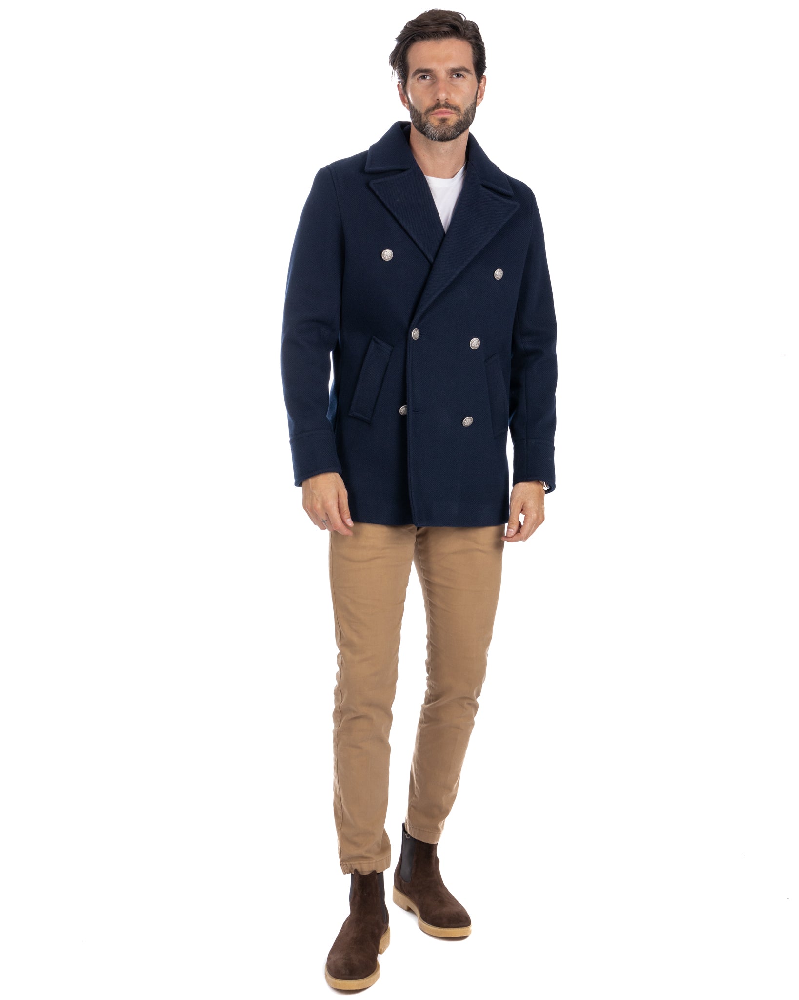 David - blue 3/4 coat