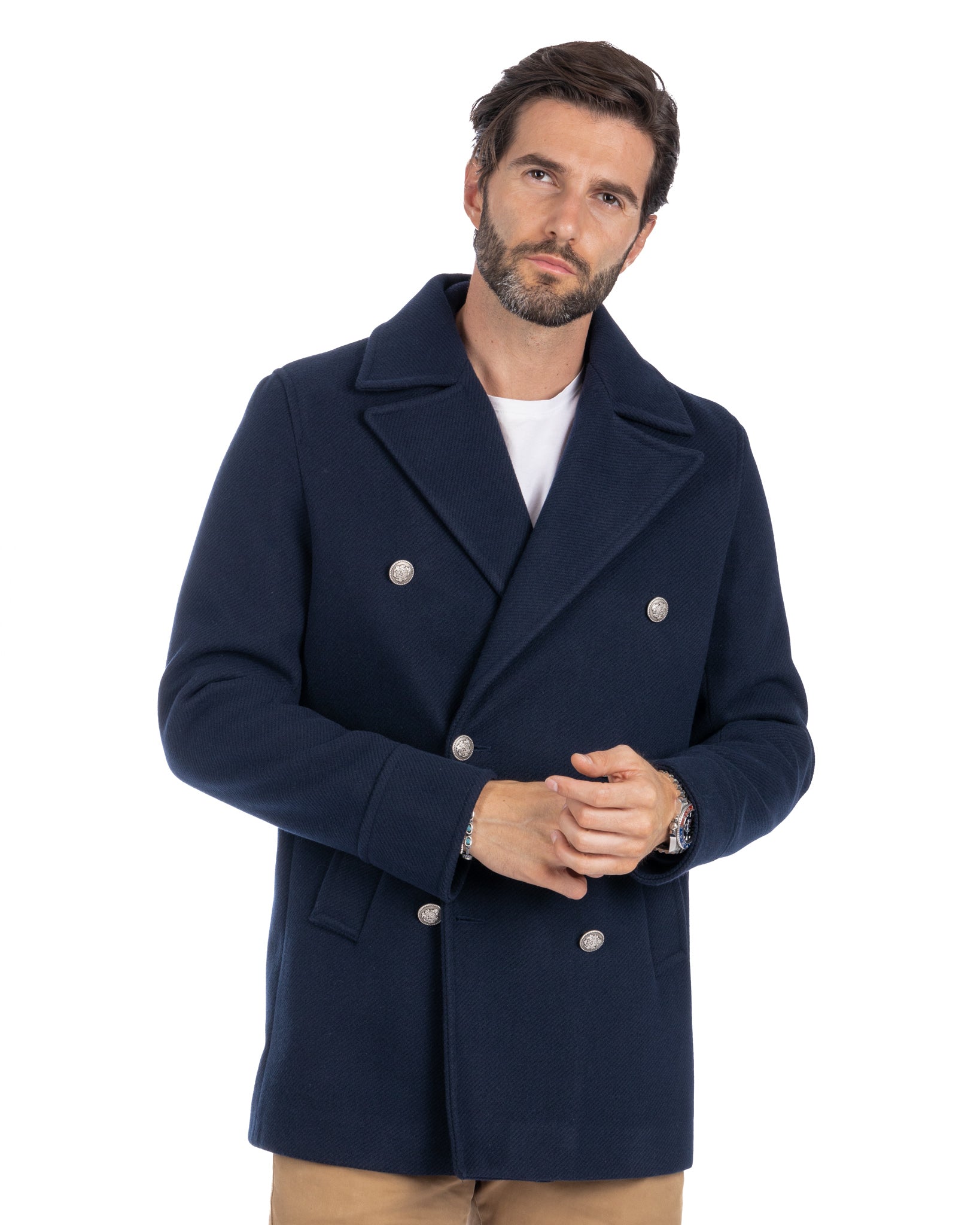 David - cappotto 3/4 blu