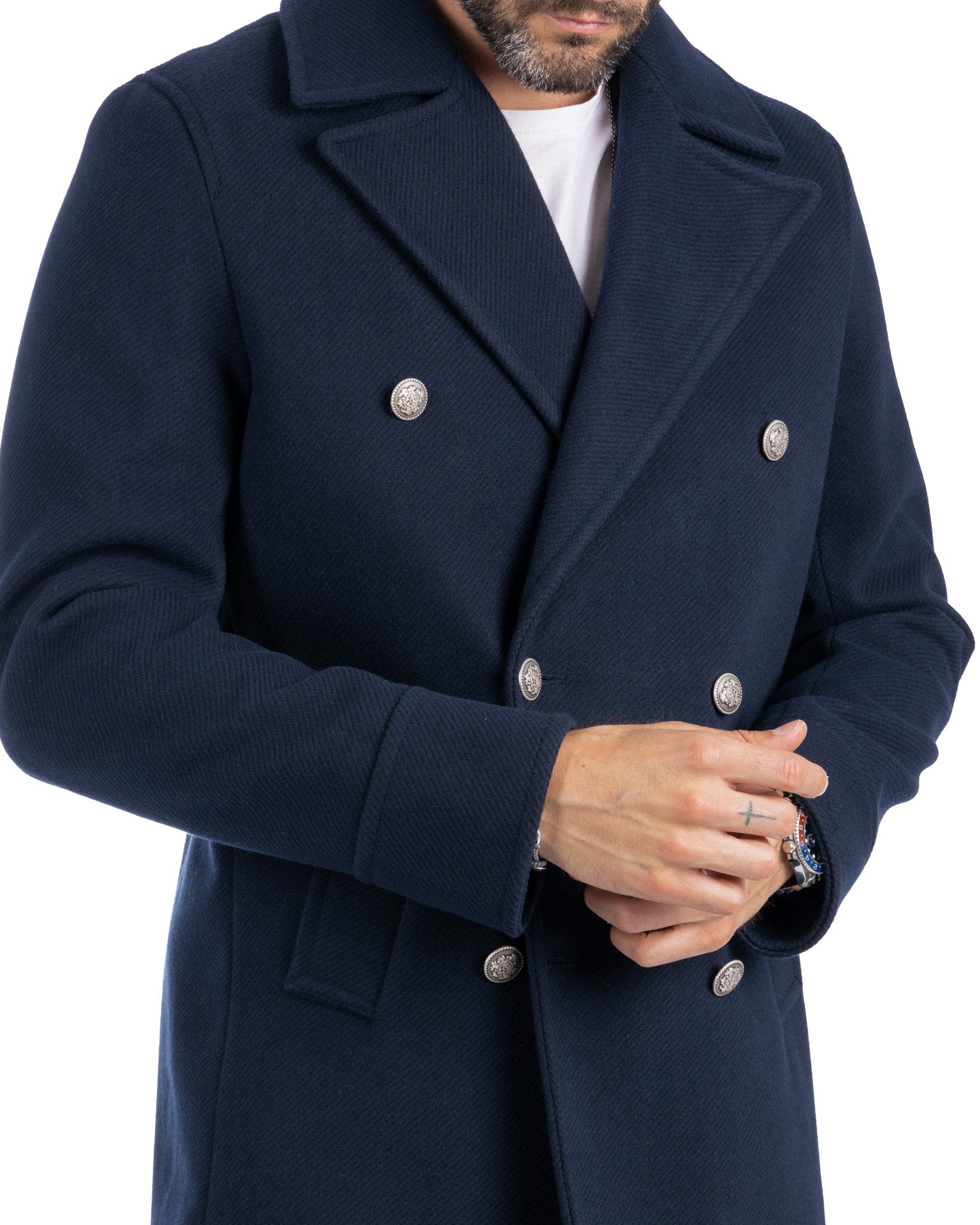 David - blue 3/4 coat