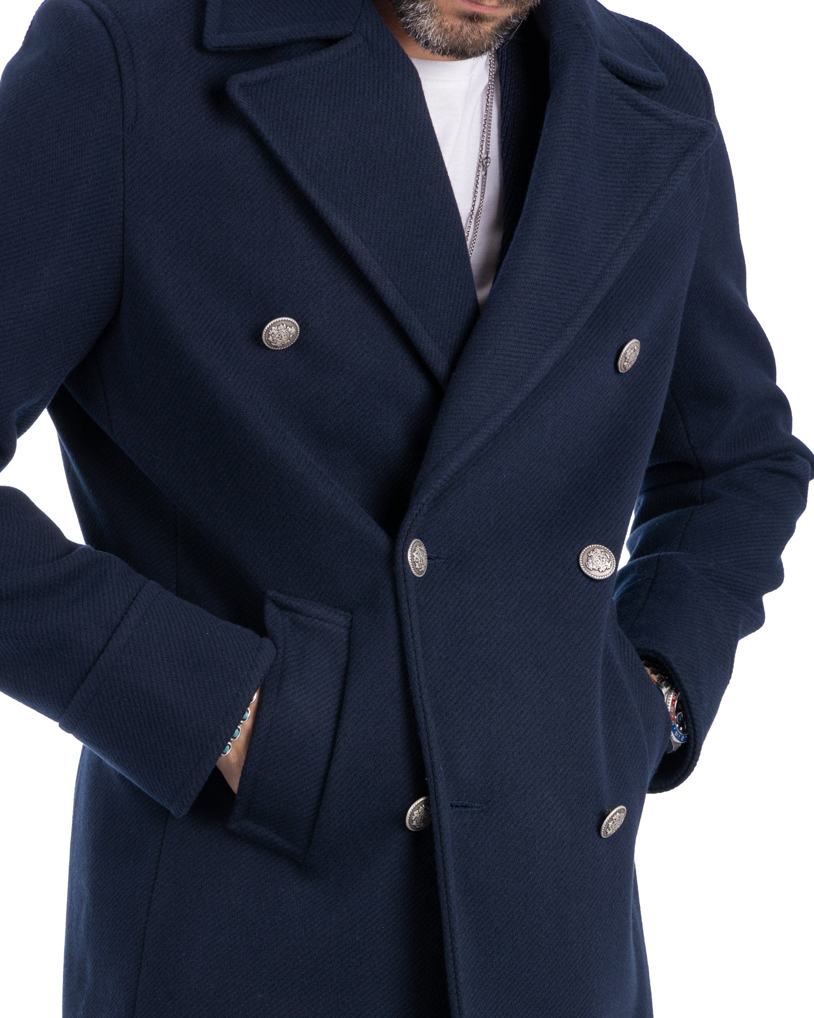 David - cappotto 3/4 blu