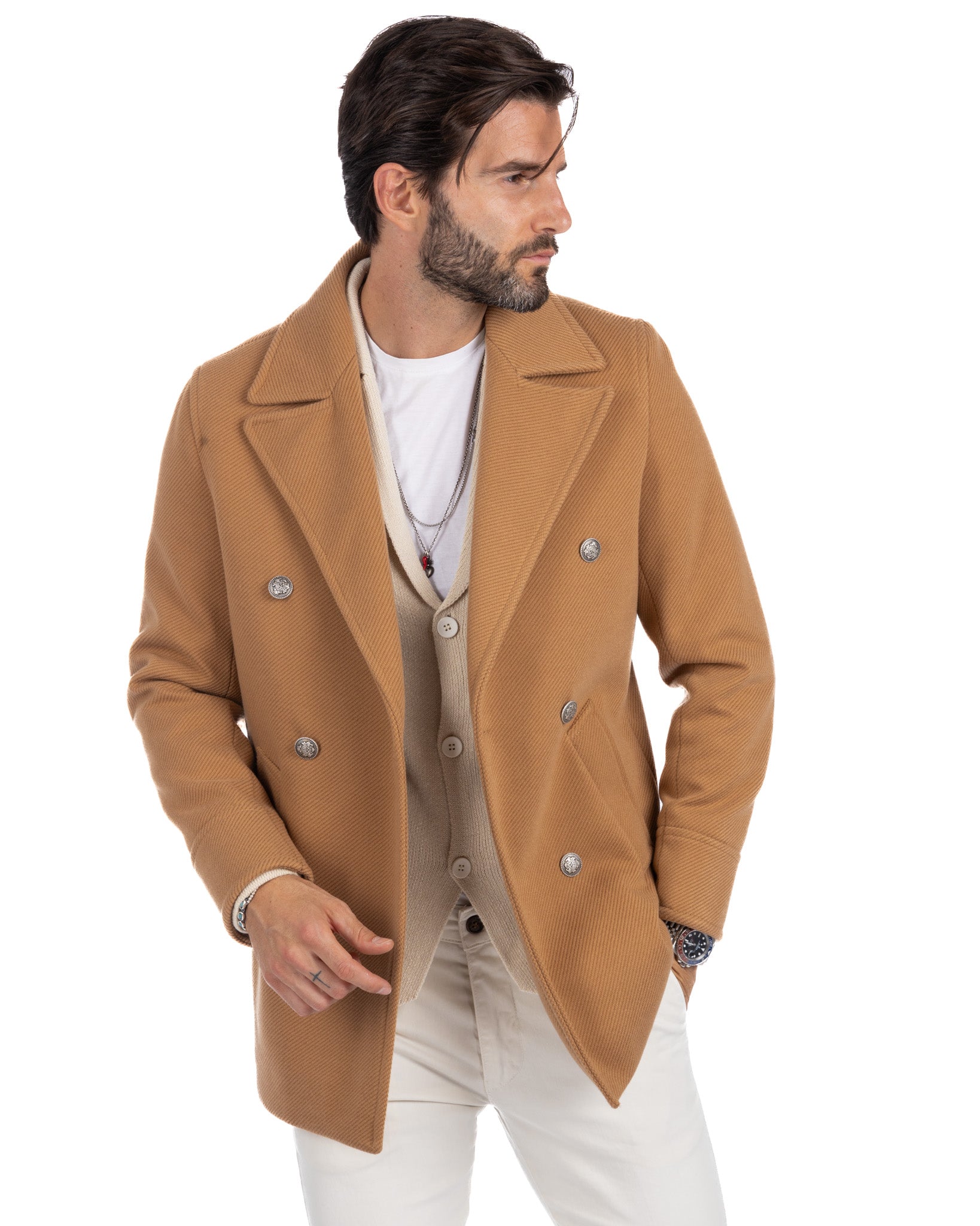 David - manteau 3/4 beige